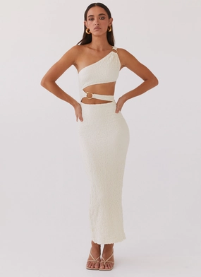 North Haven Maxi Dress - Ivory Wave Ethically-Made