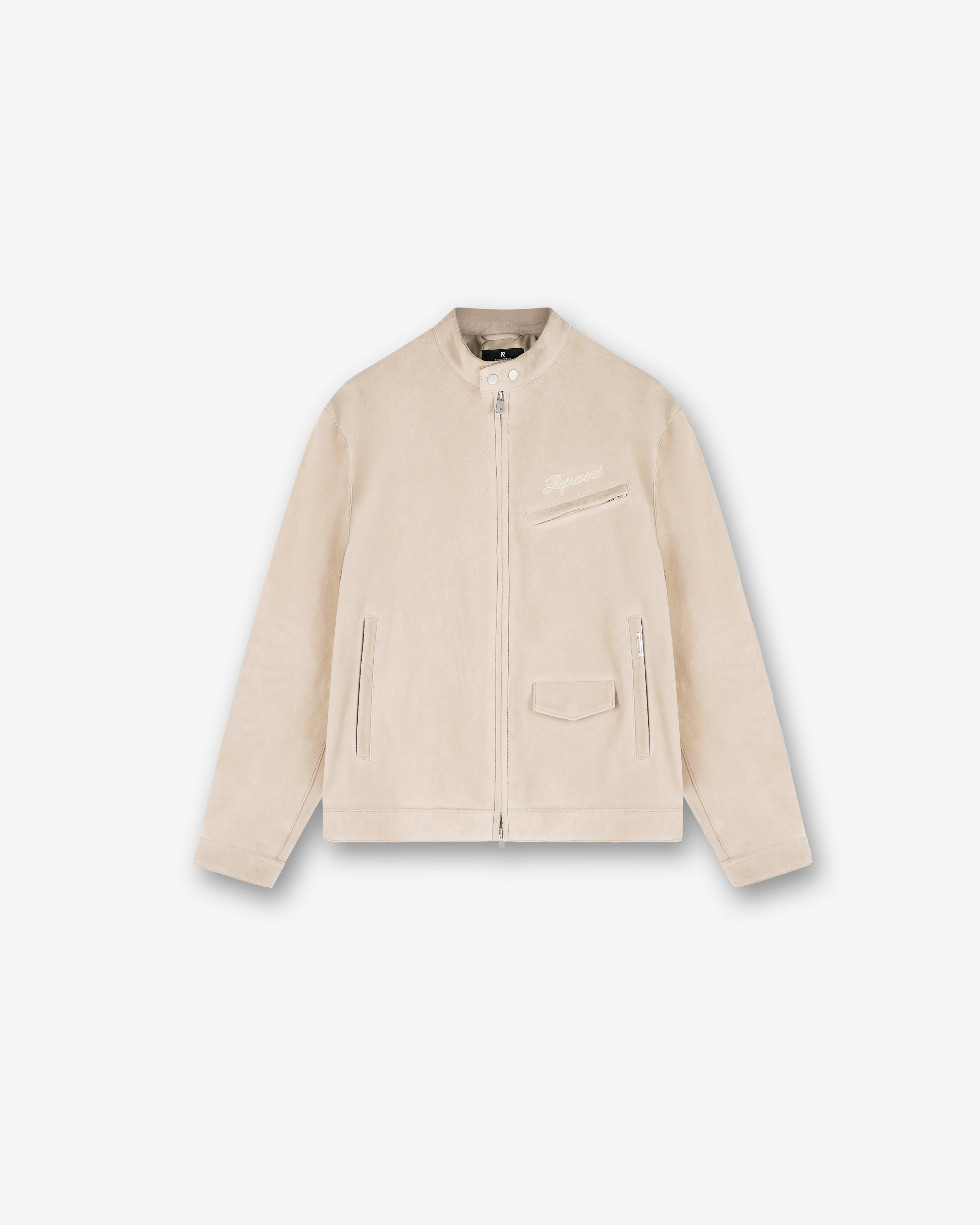 Ski Use Minimalist Design Overdrive Suede Jacket - Beige