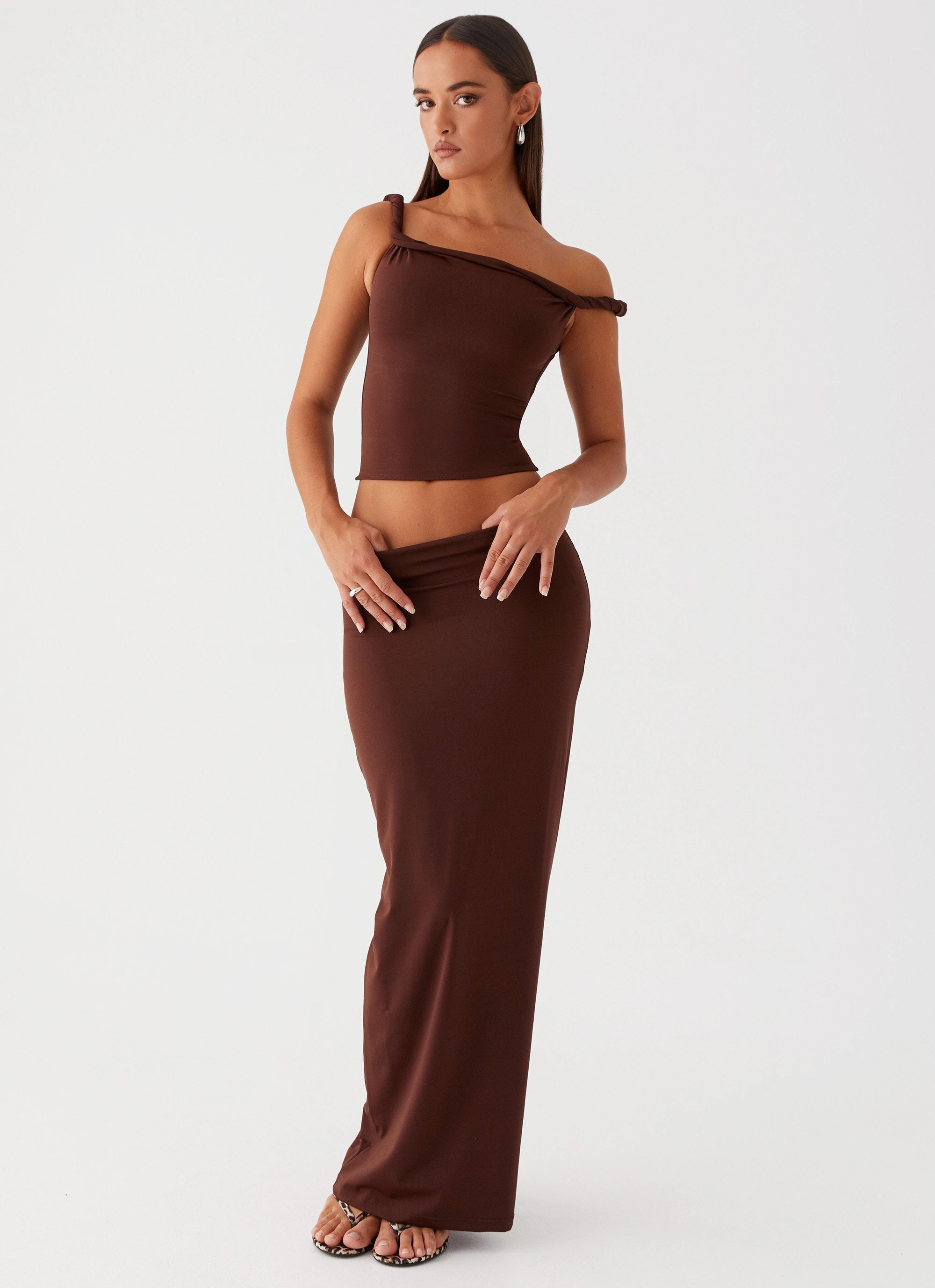 Solace Soul Maxi Skirt - Chocolate Sustainable Fresh Aesthetic