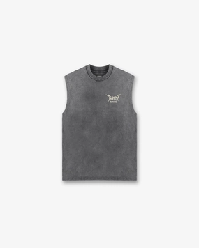 Sporty Fit Team 247 X END Oversized Tank - Washed Grey