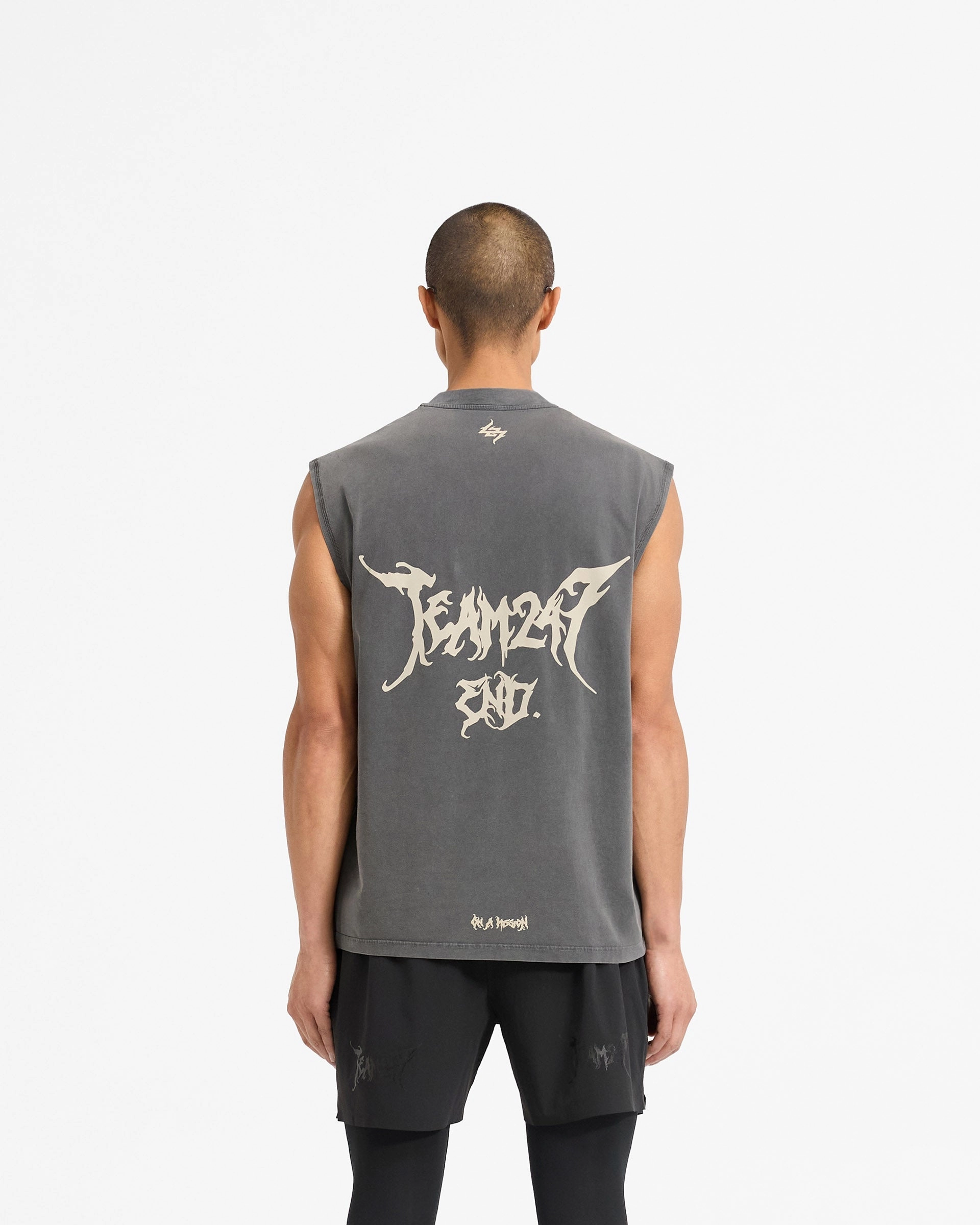 Team 247 X END Oversized Tank - Washed Grey Cozy And Warm