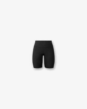 Owners Club Longerline Bike Short - Jet Black Chic Look Weekend Casual