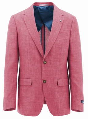 Long Lasting Shape Retention Lightweight Construction Lazio Pink Linen Blend Sports Jacket