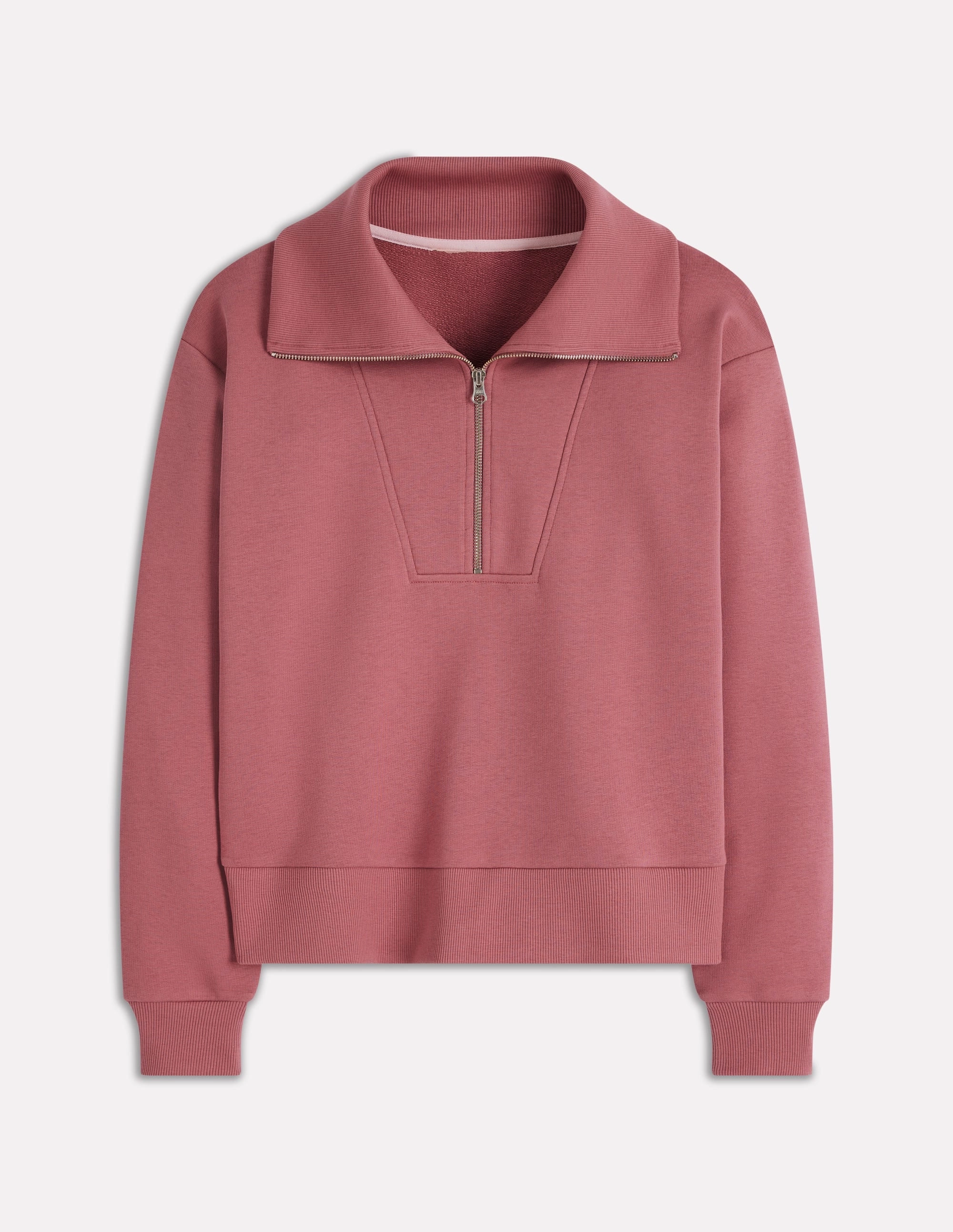 Panelled Half-zip Sweatshirt-Blushing Rose UVProtection Coating SleevelessOption