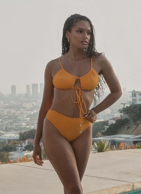 Paradise City Bikini Bottom - Summer Mango Abrasion resistant