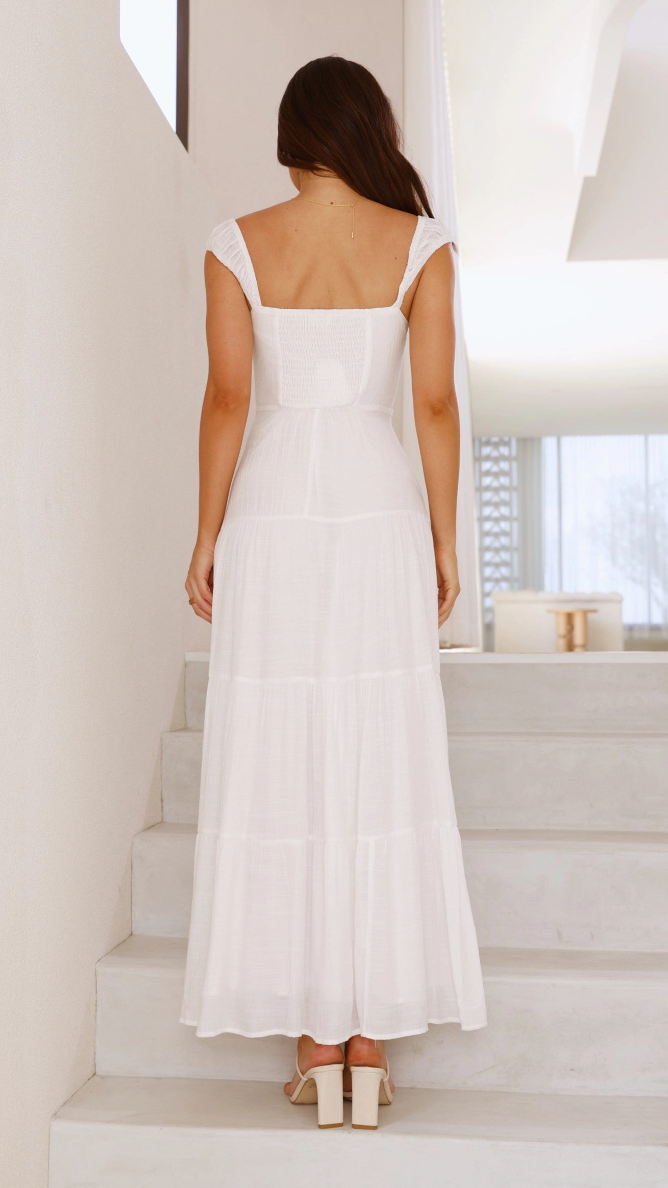 Relaxed work dress Emerging-Brand Pasca Maxi Dress - White