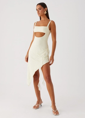 Patricia Midi Dress - Yellow Feel Good