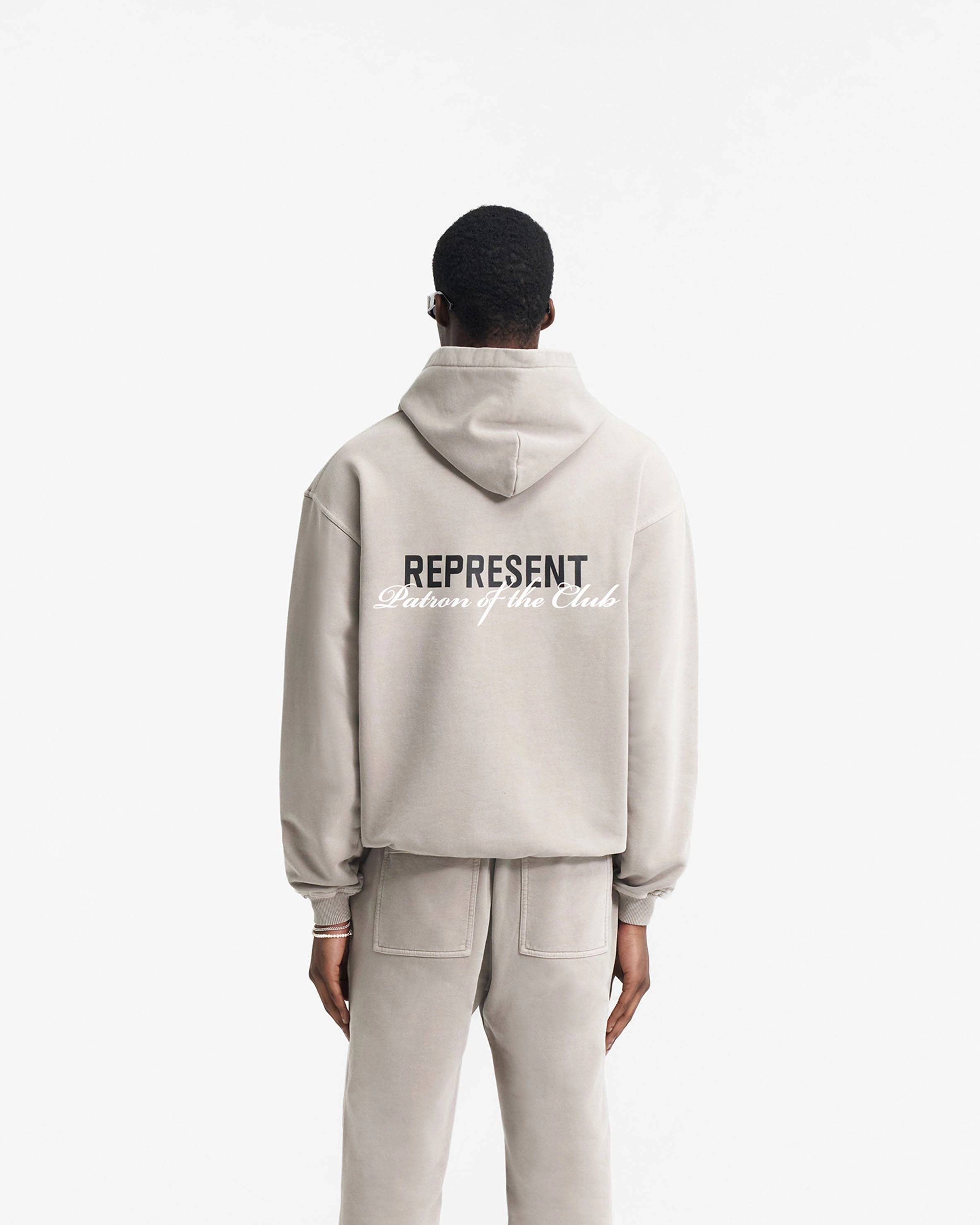 Sporty Performance Patron Of The Club Hoodie - Mudstone