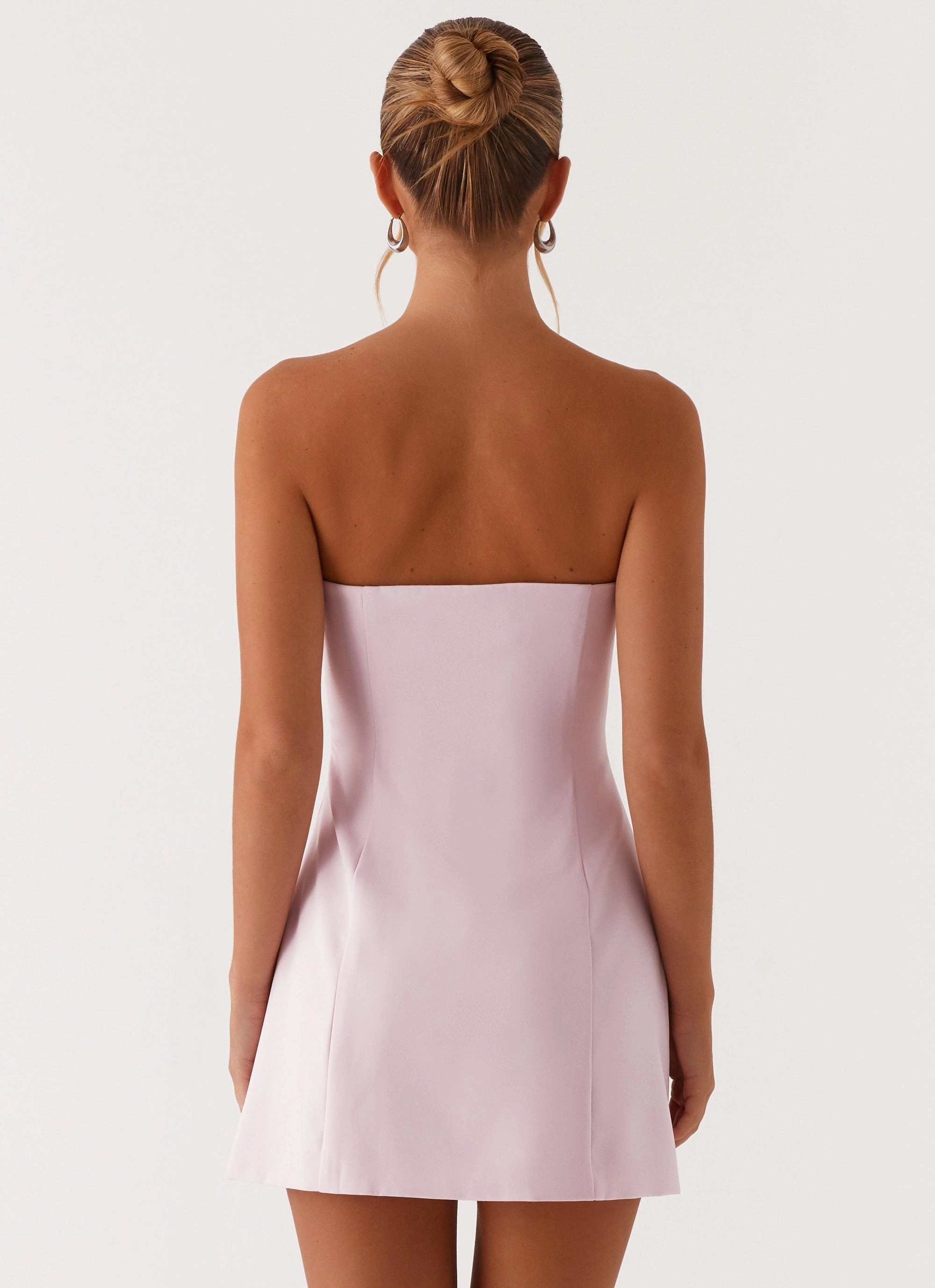 Balanced feel Winter Layering Patsie Strapless Mini Dress - Pink