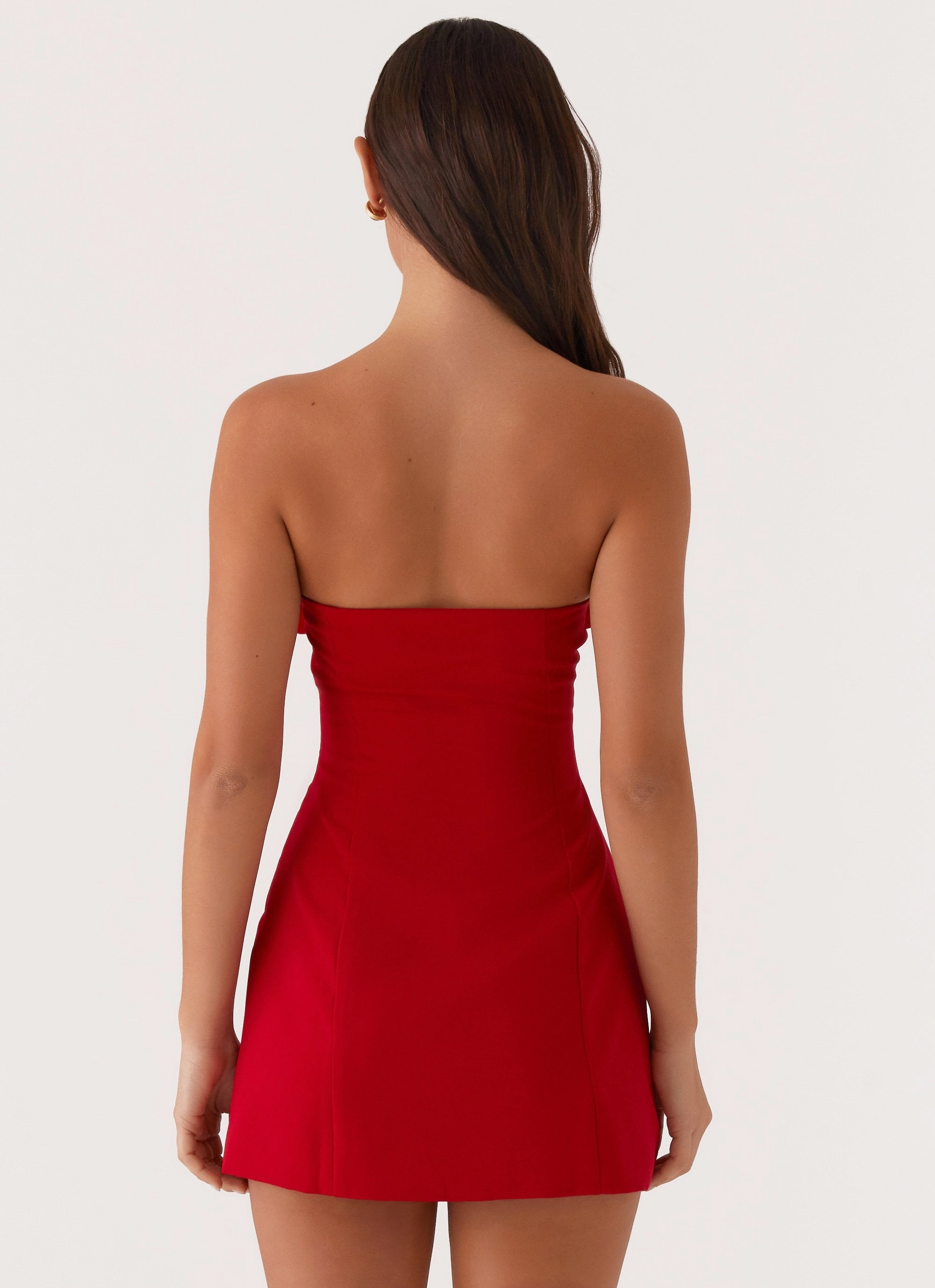 Bold Style Patsie Strapless Mini Dress - Red