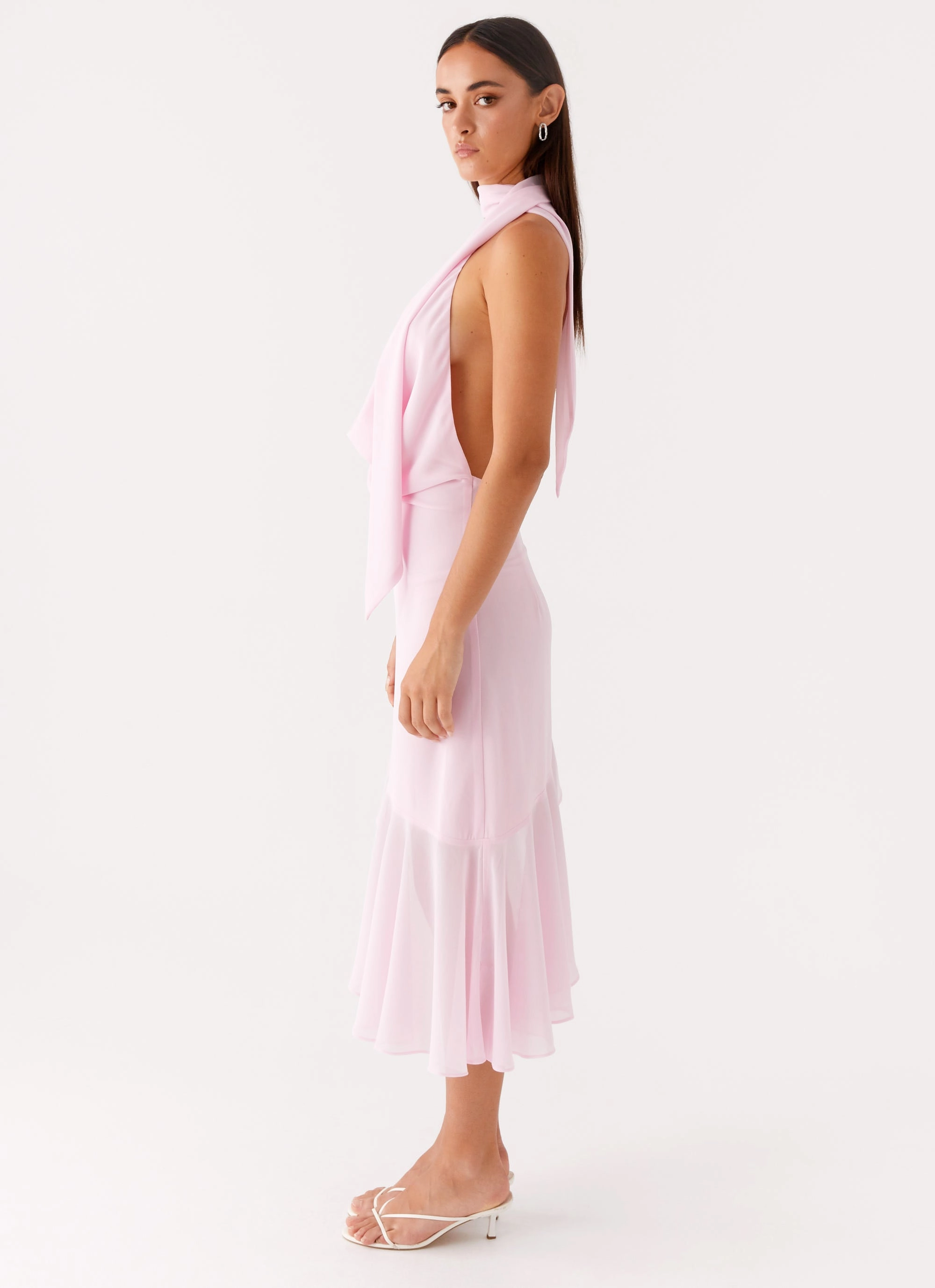 Layna Scarf Midi Dress - Pink Style Upgrade