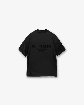 Represent Owners Club Flocked T-Shirt - Black Comfortable And Versatile