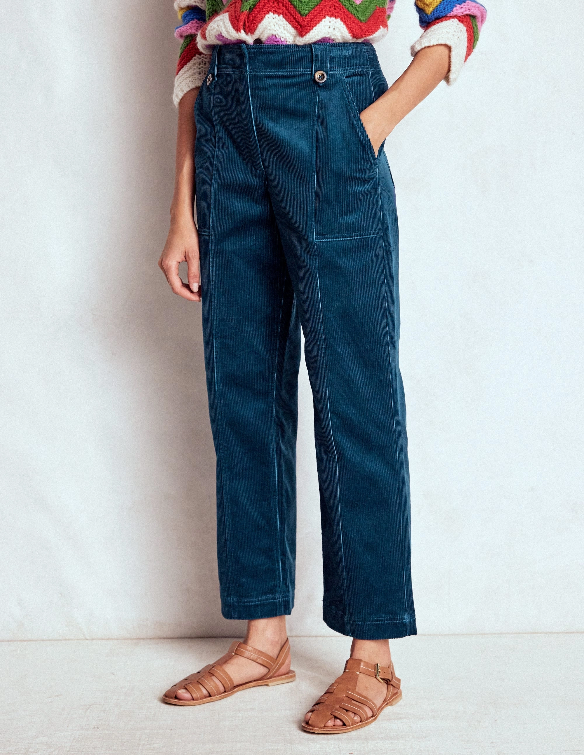 Pimlico Cord Trousers-Indigo Blue Weekend Style