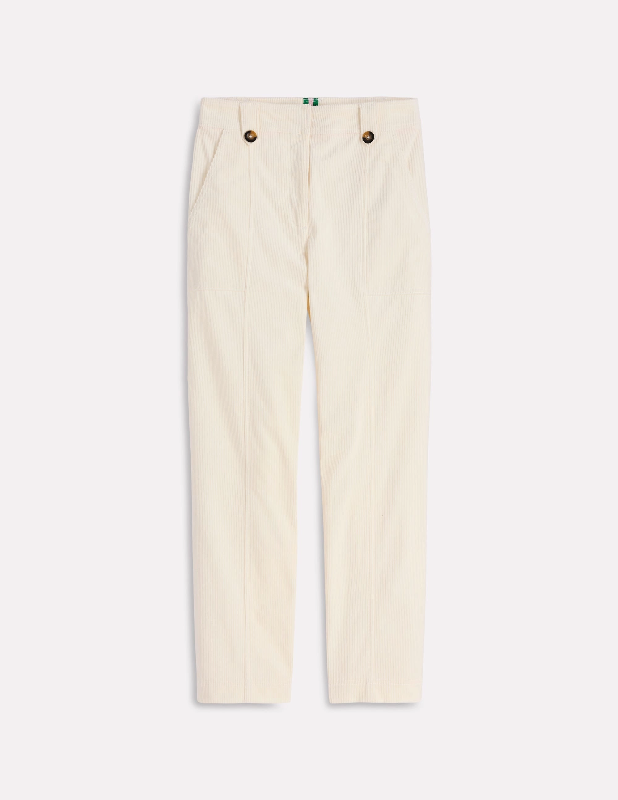 Performance Fit Smart Layer Pimlico Cord Trousers-Ivory