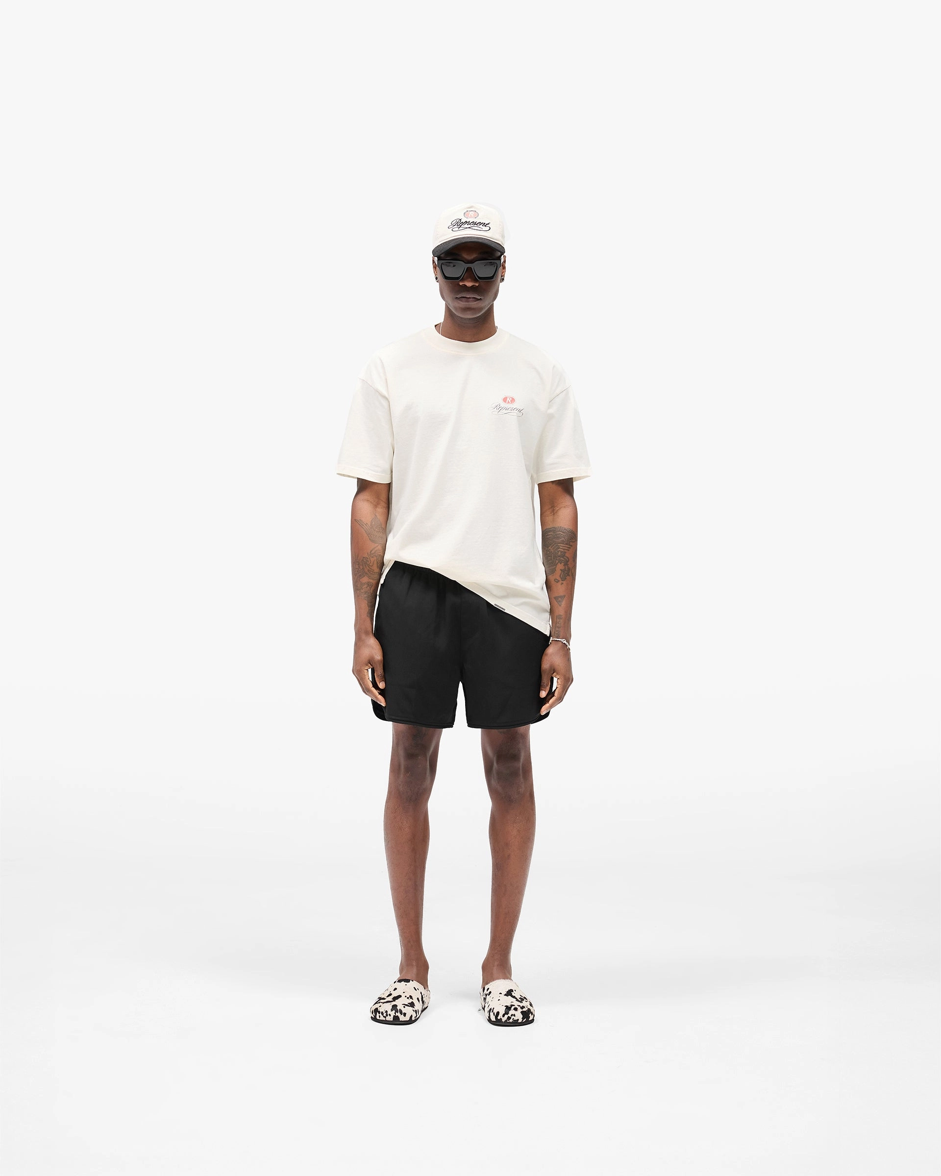 Airy Feel Piped Track Short - Jet Black
