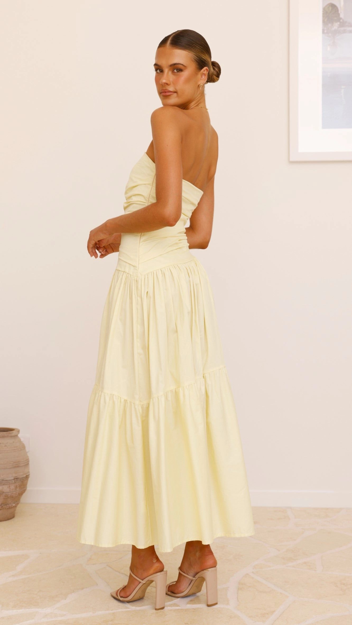 Lola Maxi Dress - Yellow AntiPillTreatment
