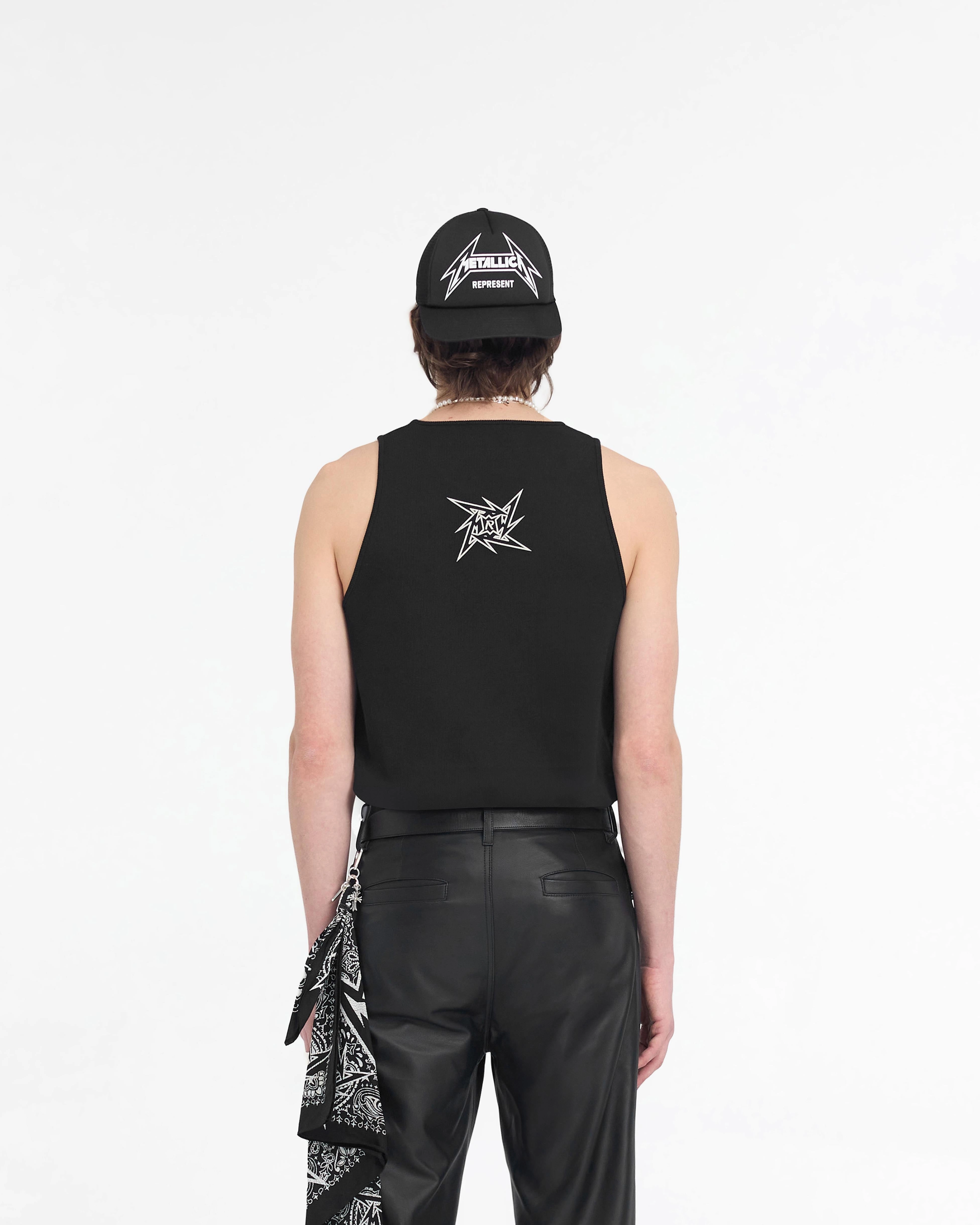 Easy Wear Option Represent X Metallica Local Crew Vest - Jet Black