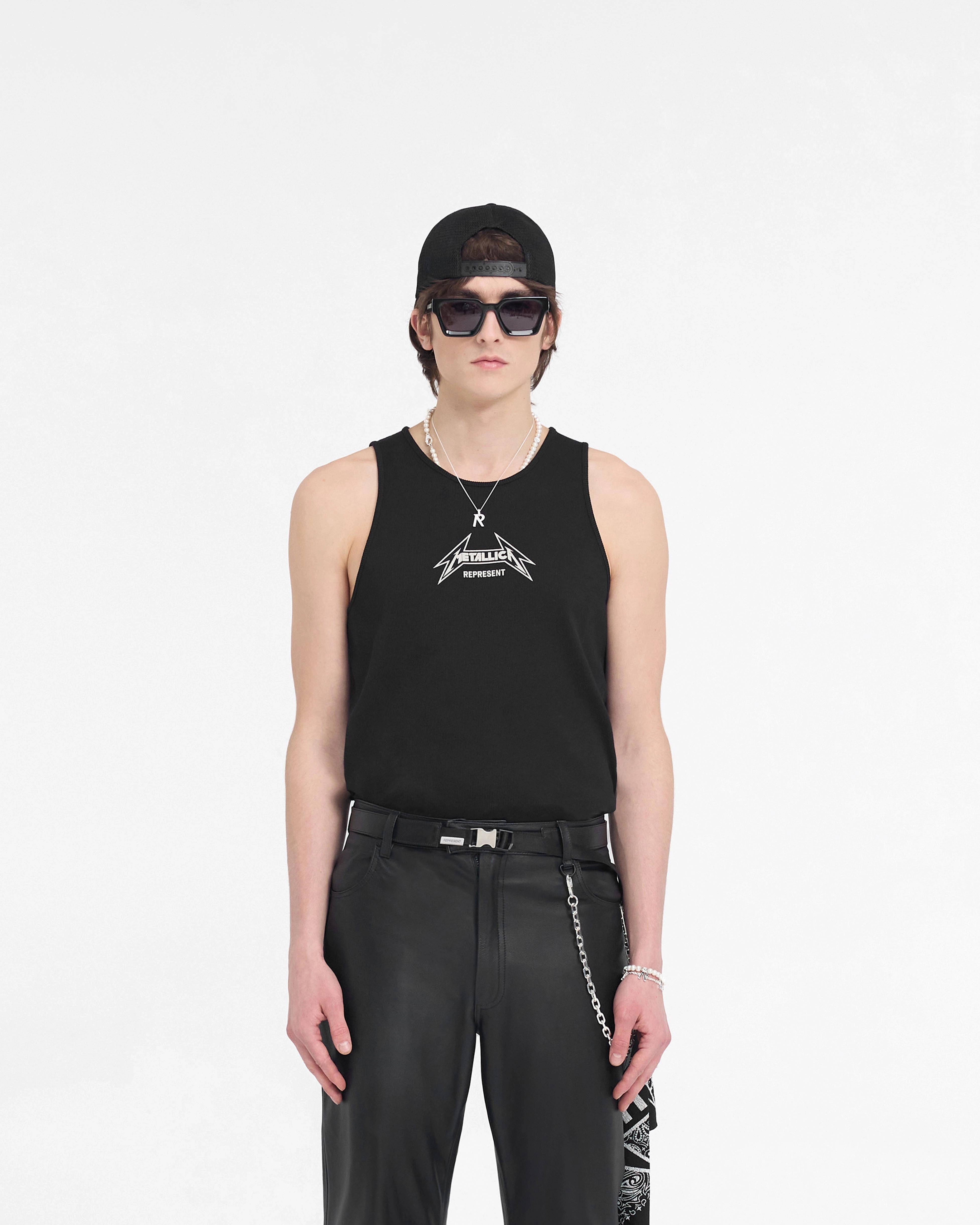 Active Design Wear Represent X Metallica Local Crew Vest - Jet Black