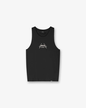 semi-formal style SustainableManufacturing Represent X Metallica Local Crew Vest - Jet Black