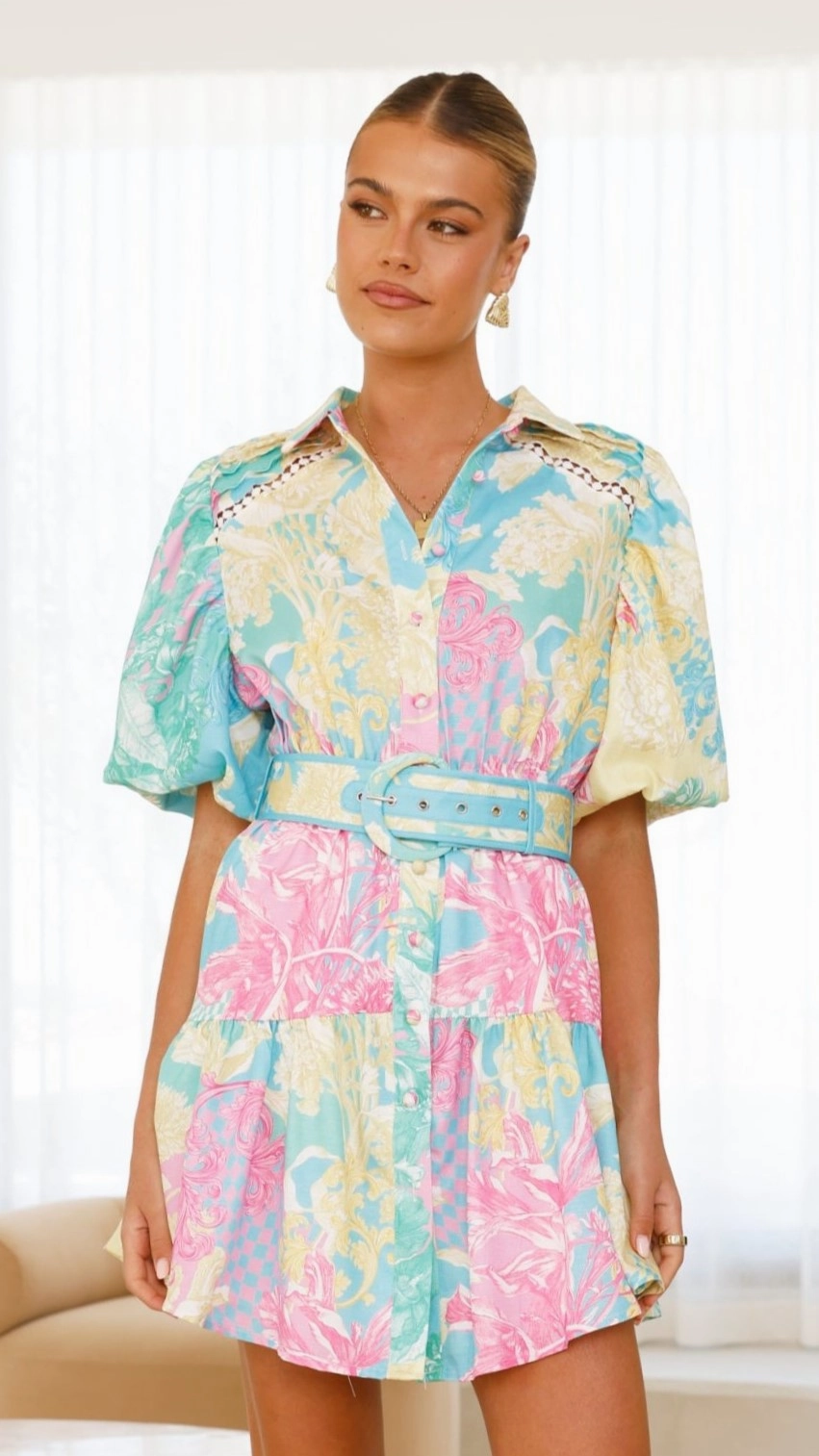 All Fit Style Edge Shape Milan Mini Dress - Sun Kissed Summer