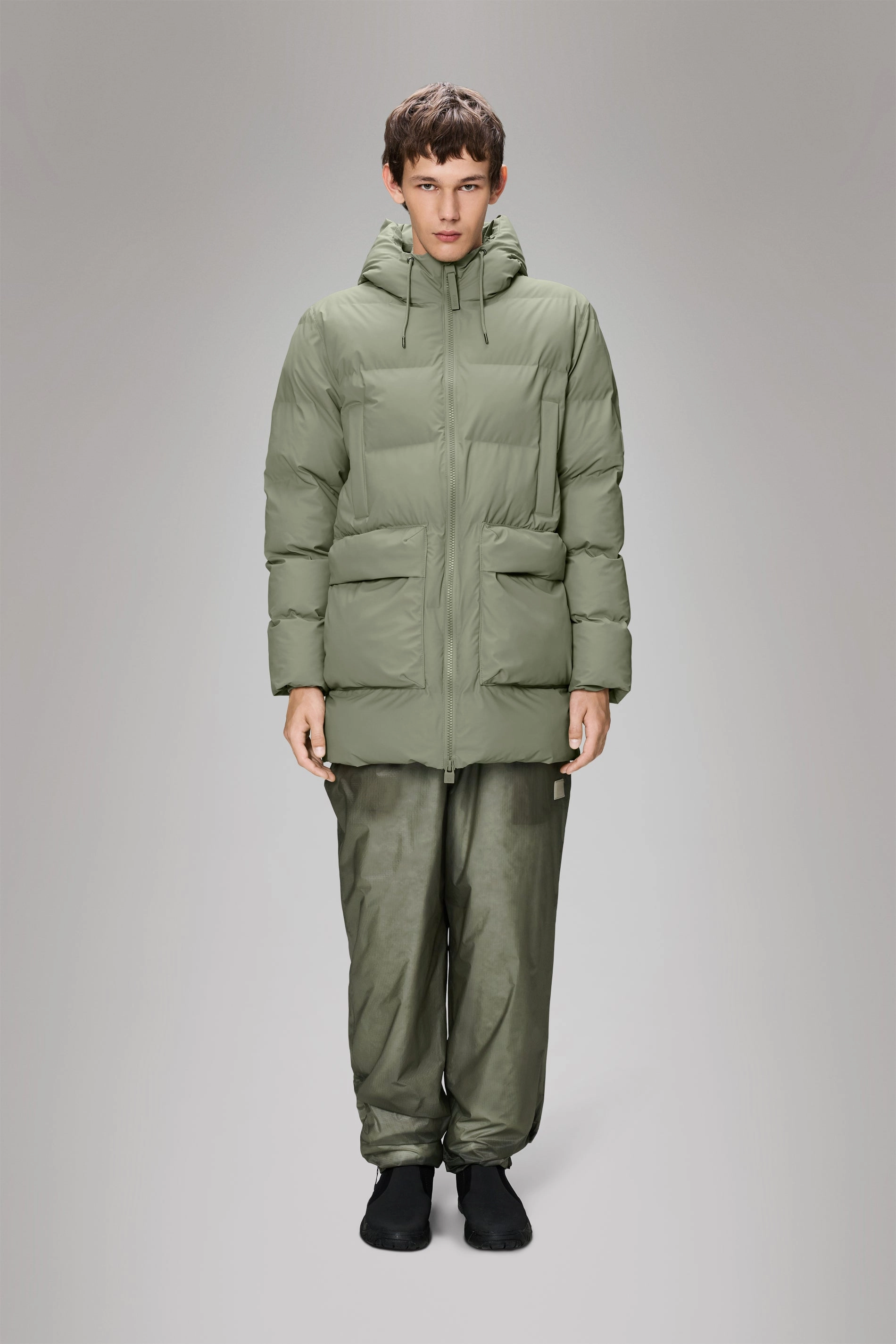 Alta Long Puffer Cargo Jacket Flexible Joint Mobility