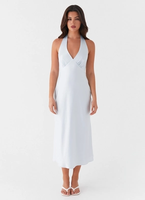 Playful and flirty dress Best-Seller Heavy Hearted Midi Dress - Blue