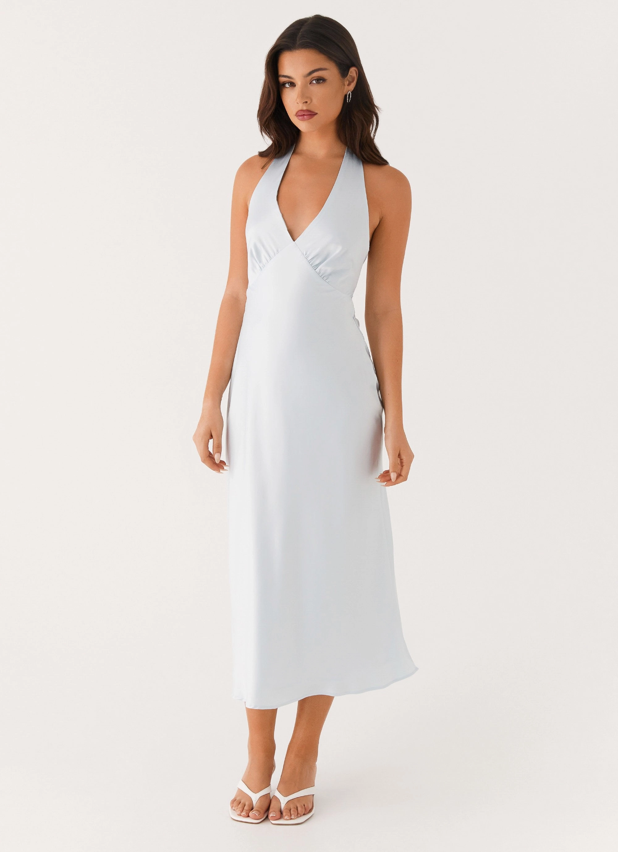 Bust-Enhancing packable Heavy Hearted Midi Dress - Blue