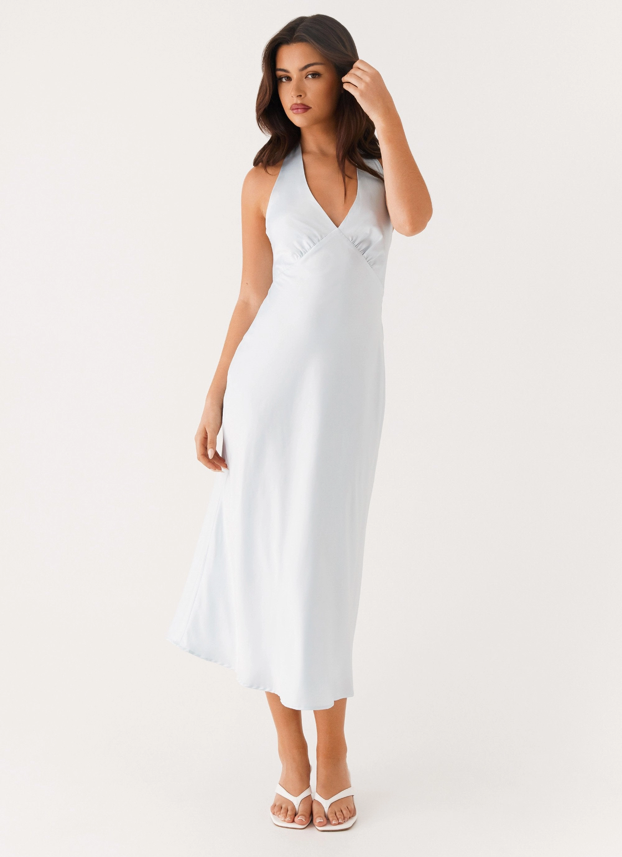 Heavy Hearted Midi Dress - Blue Gentle Texture