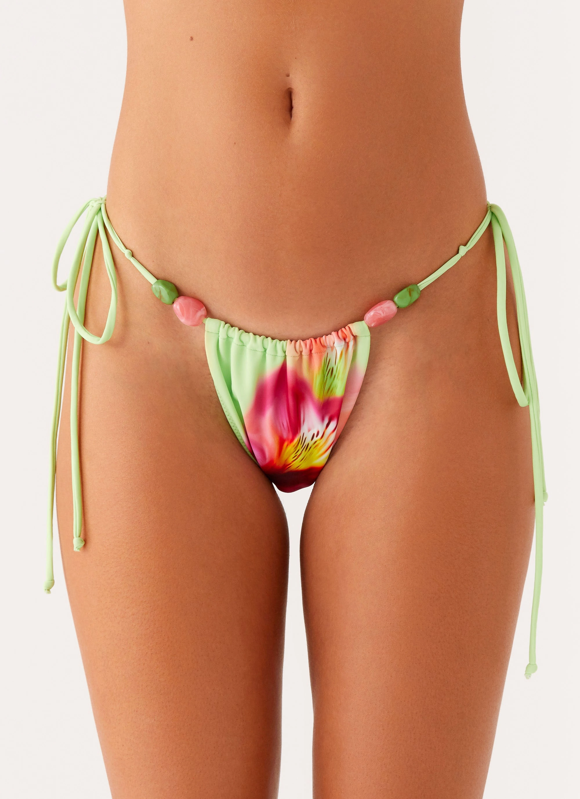 Athletic Performance Day To Night Rach Bikini Bottoms - Green Tropical