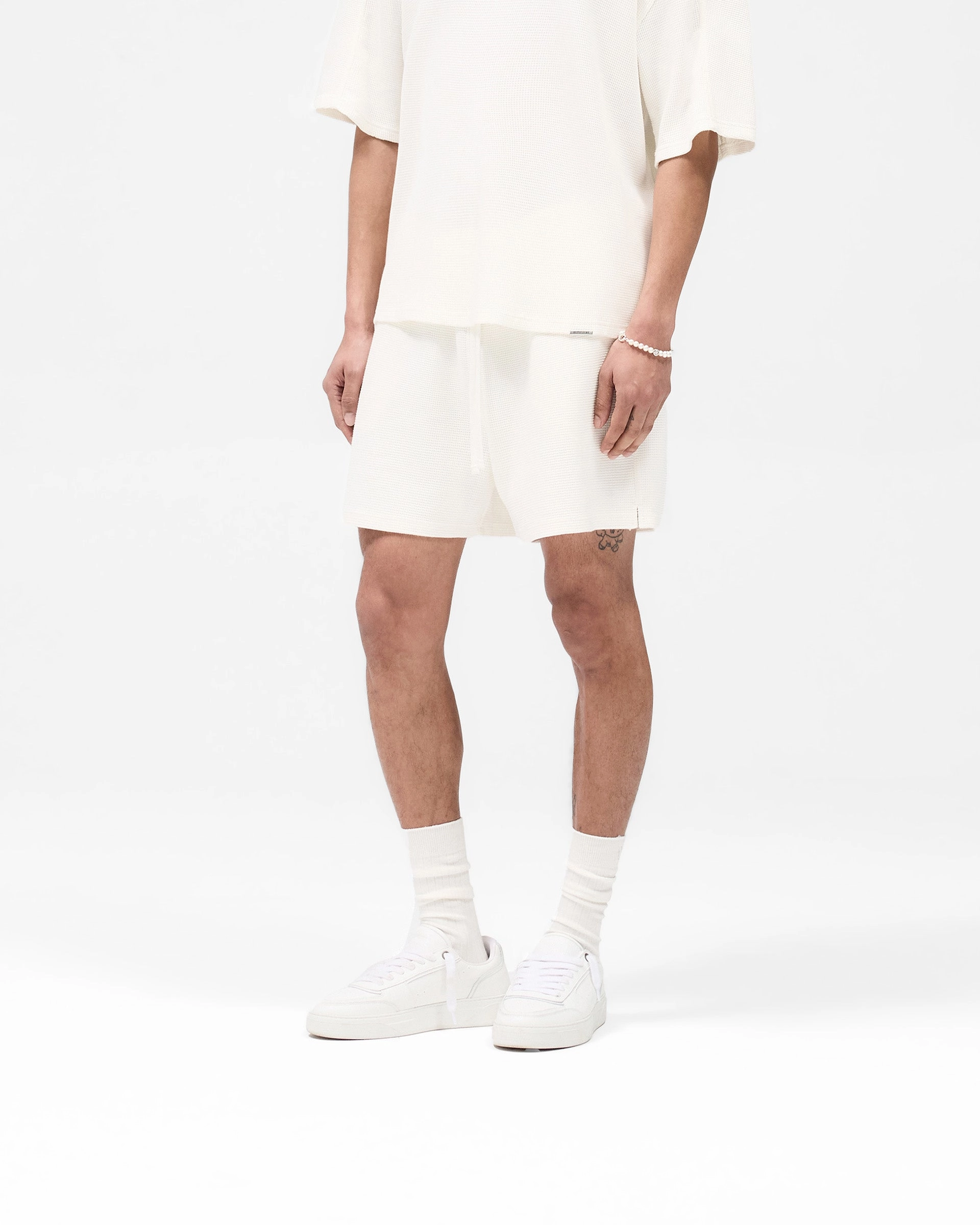 Fun Patterns Chilly Weather Waffle Shorts - White