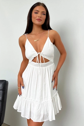 Primerose Dress - White Comfy Fit Wear