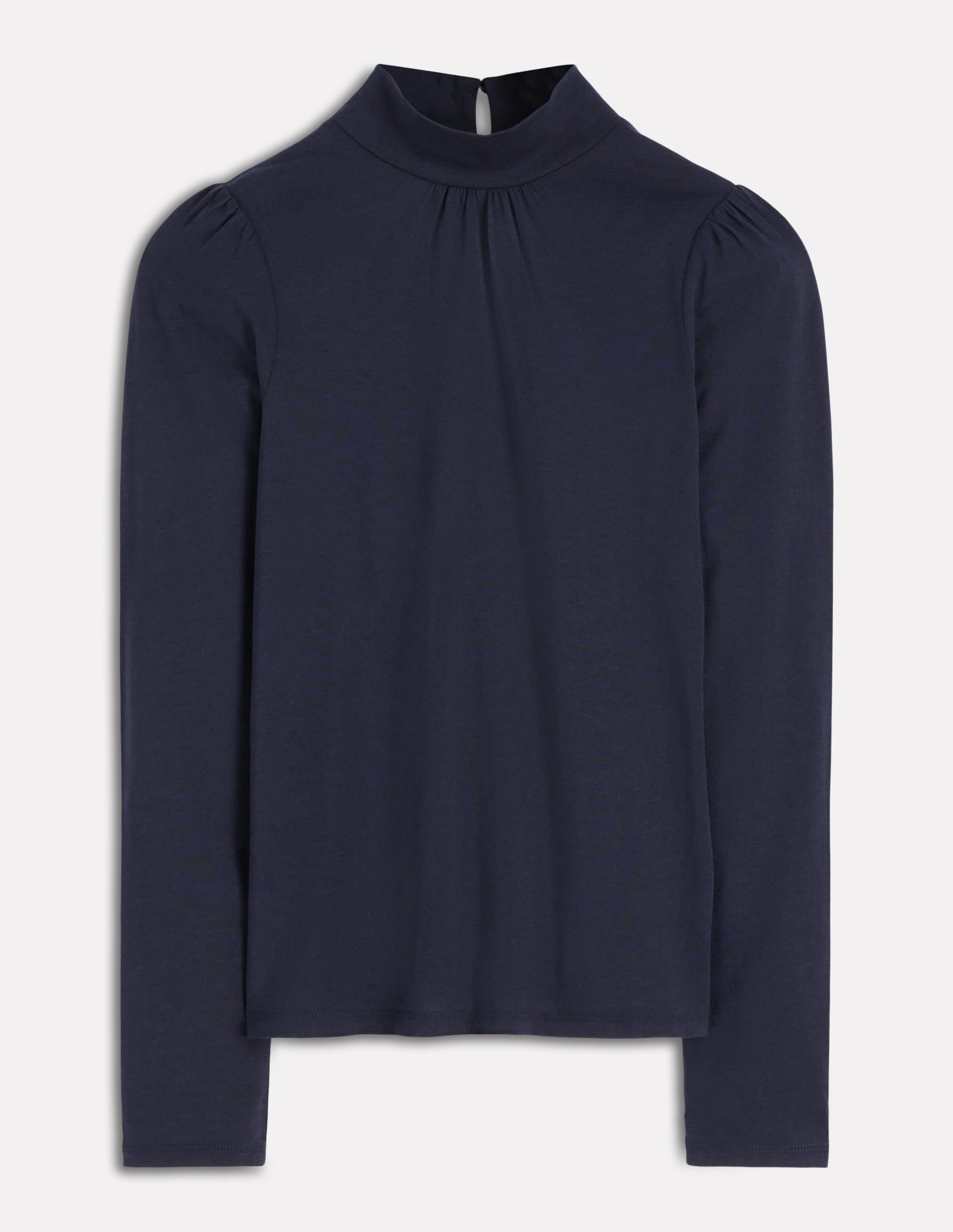Everyday Comfort WindproofBarrierTechnology Puff Shoulder Jersey Top-Navy