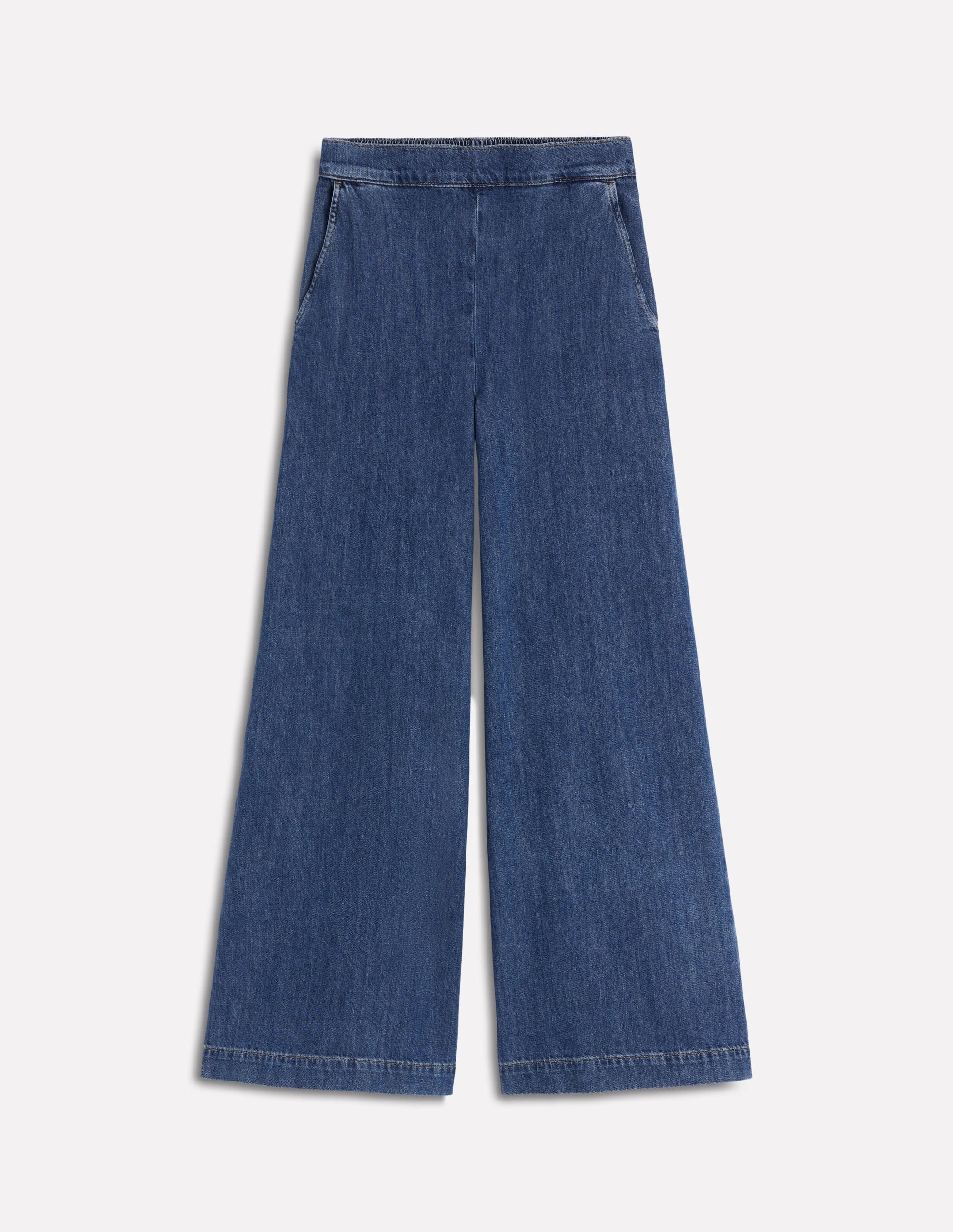 Core Ease Stretchable Wear Pull-on Denim Trousers-MID WASH