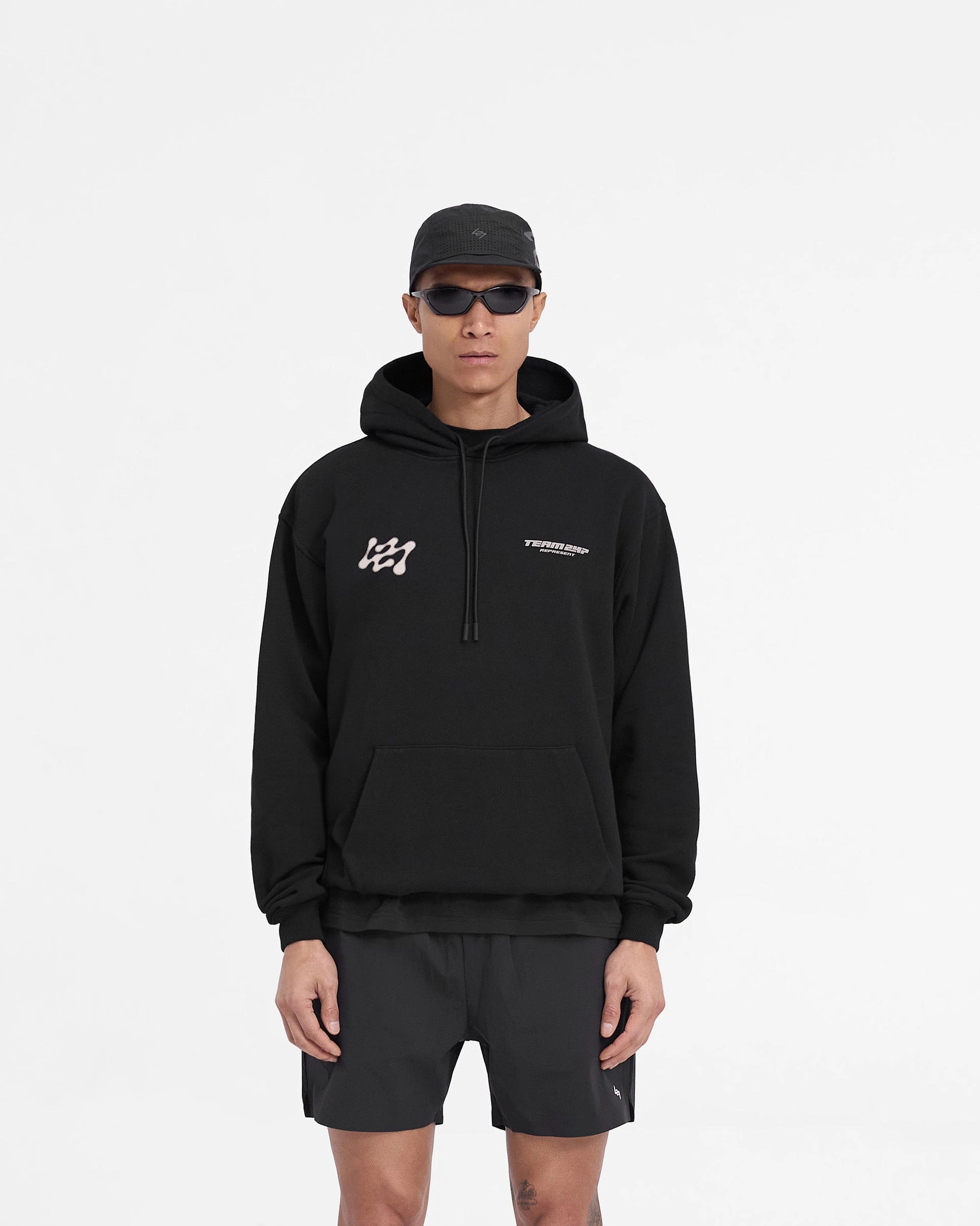 247 Future Terrains Oversized Hoodie - Black Zip Up Style