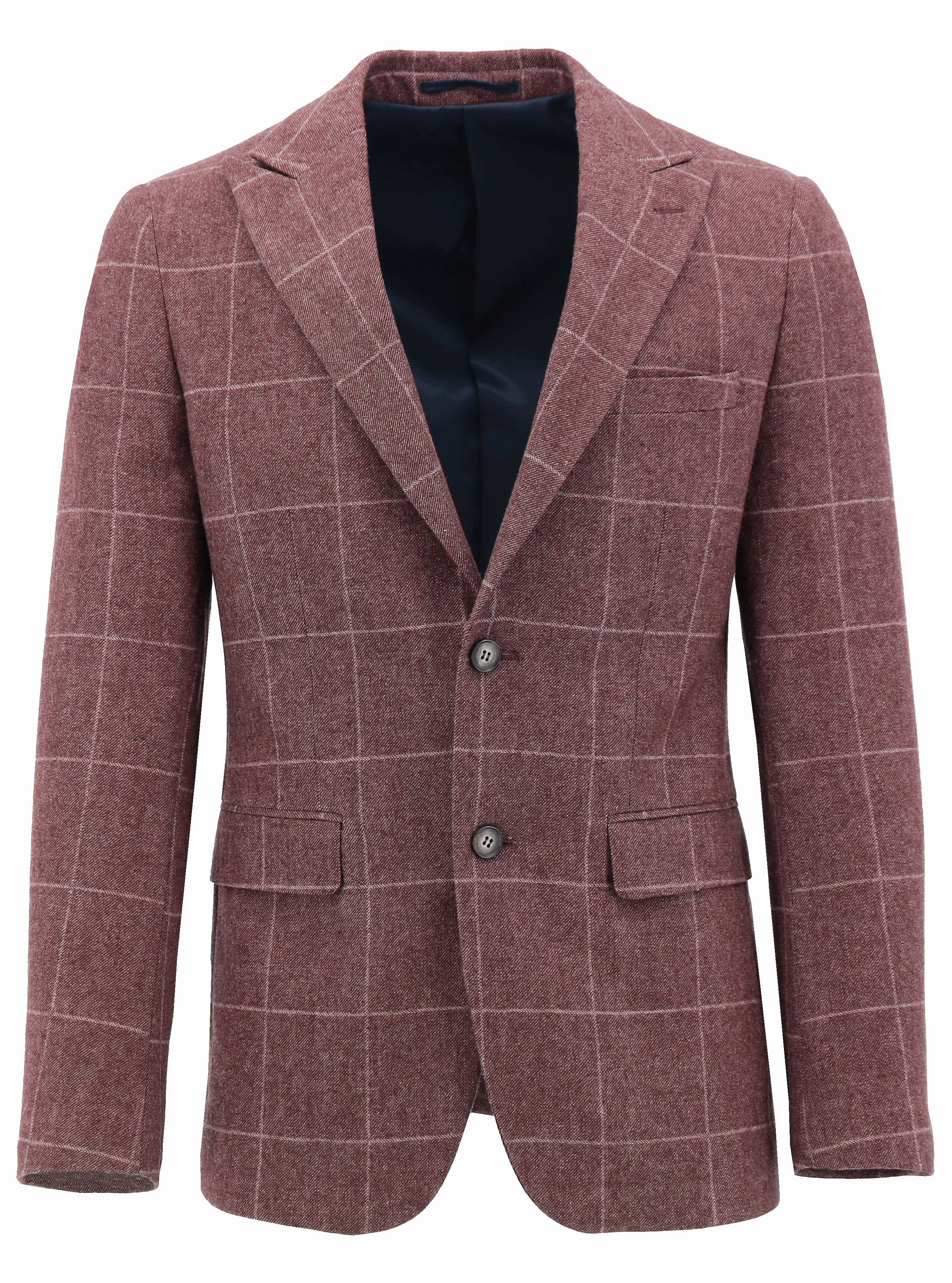 Amalfi Burgundy Checked Sports Jacket Thermoplastic Elastomer Trim