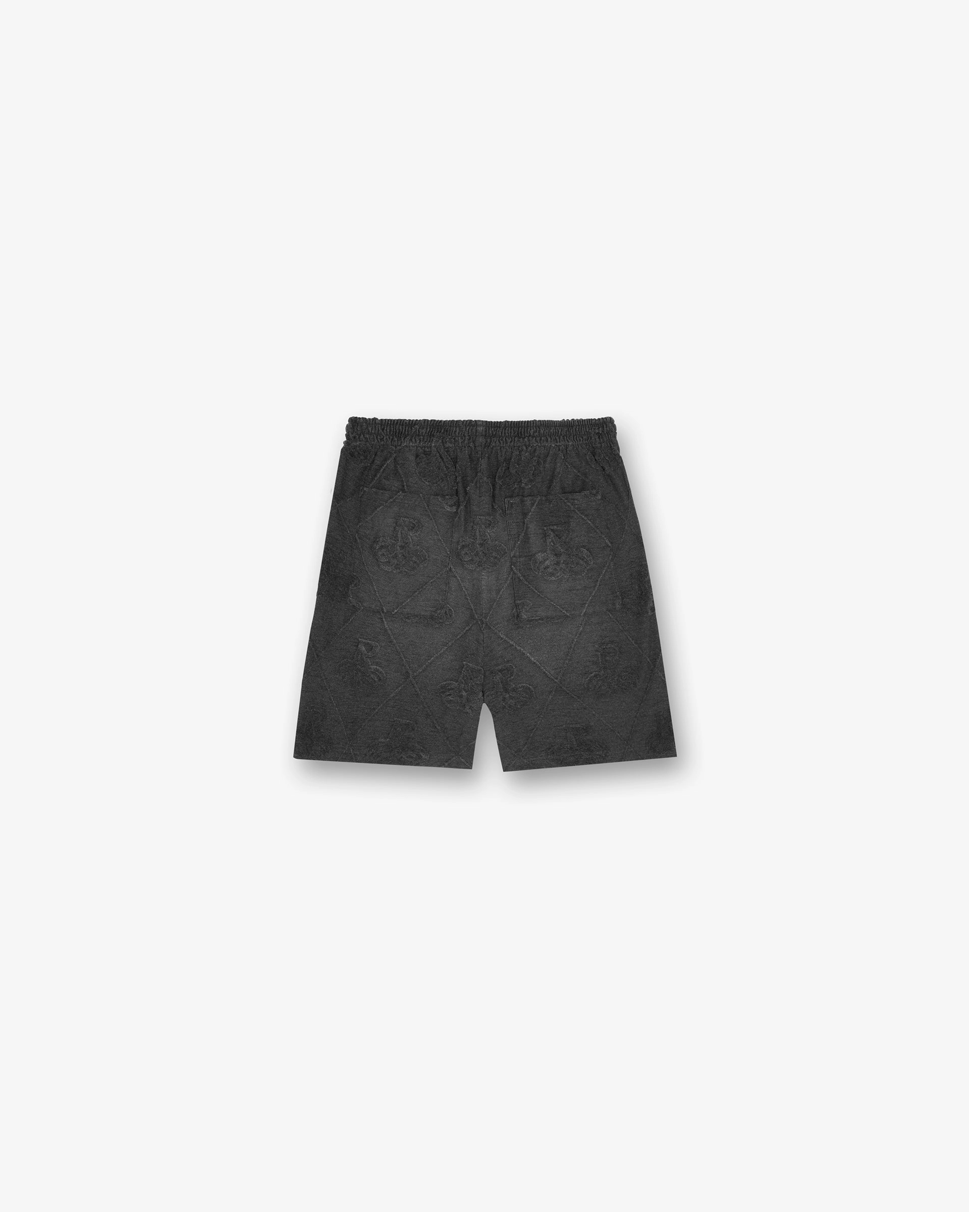 Towelling Short - Jet Black Soft Layers Breezy Stretch
