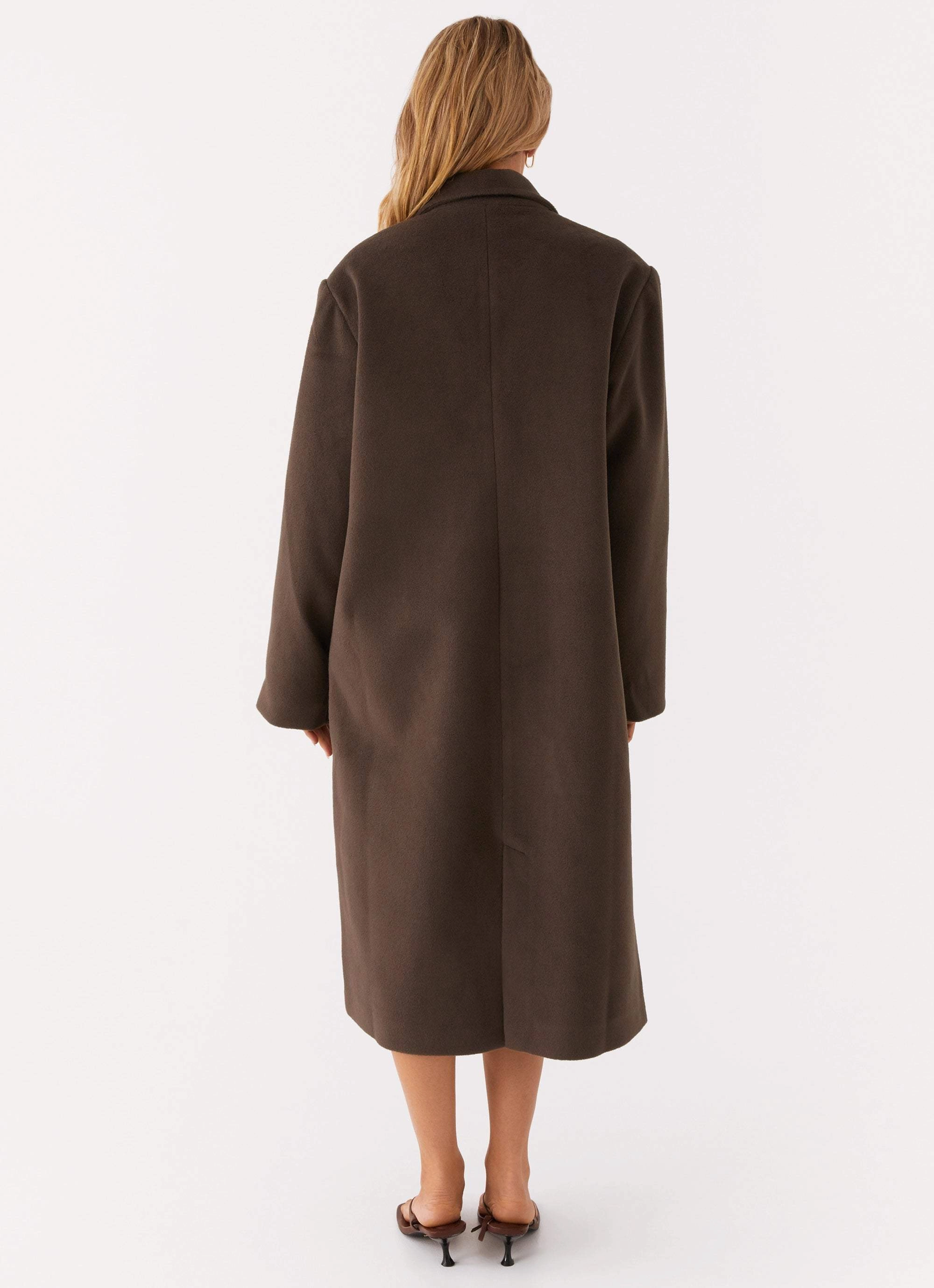 Gianni Double Breast Coat - Chocolate Modular Attachment Points
