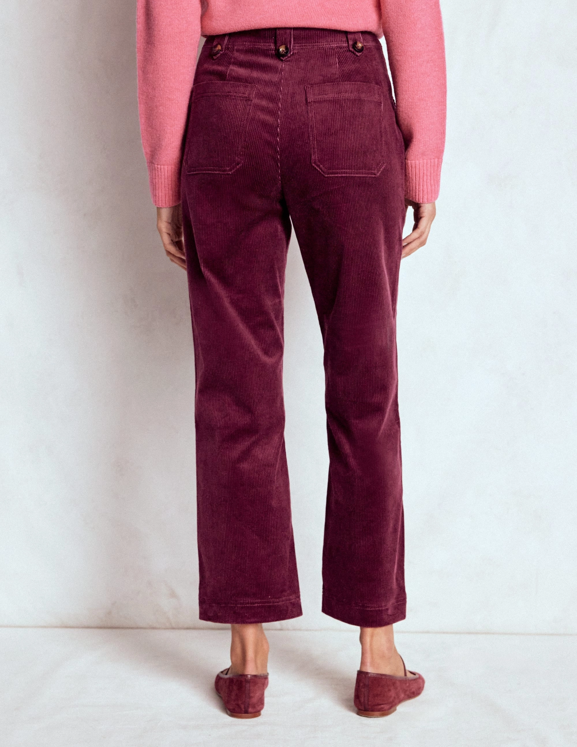 Relax Mode Pimlico Cord Trousers-Deep Wisteria