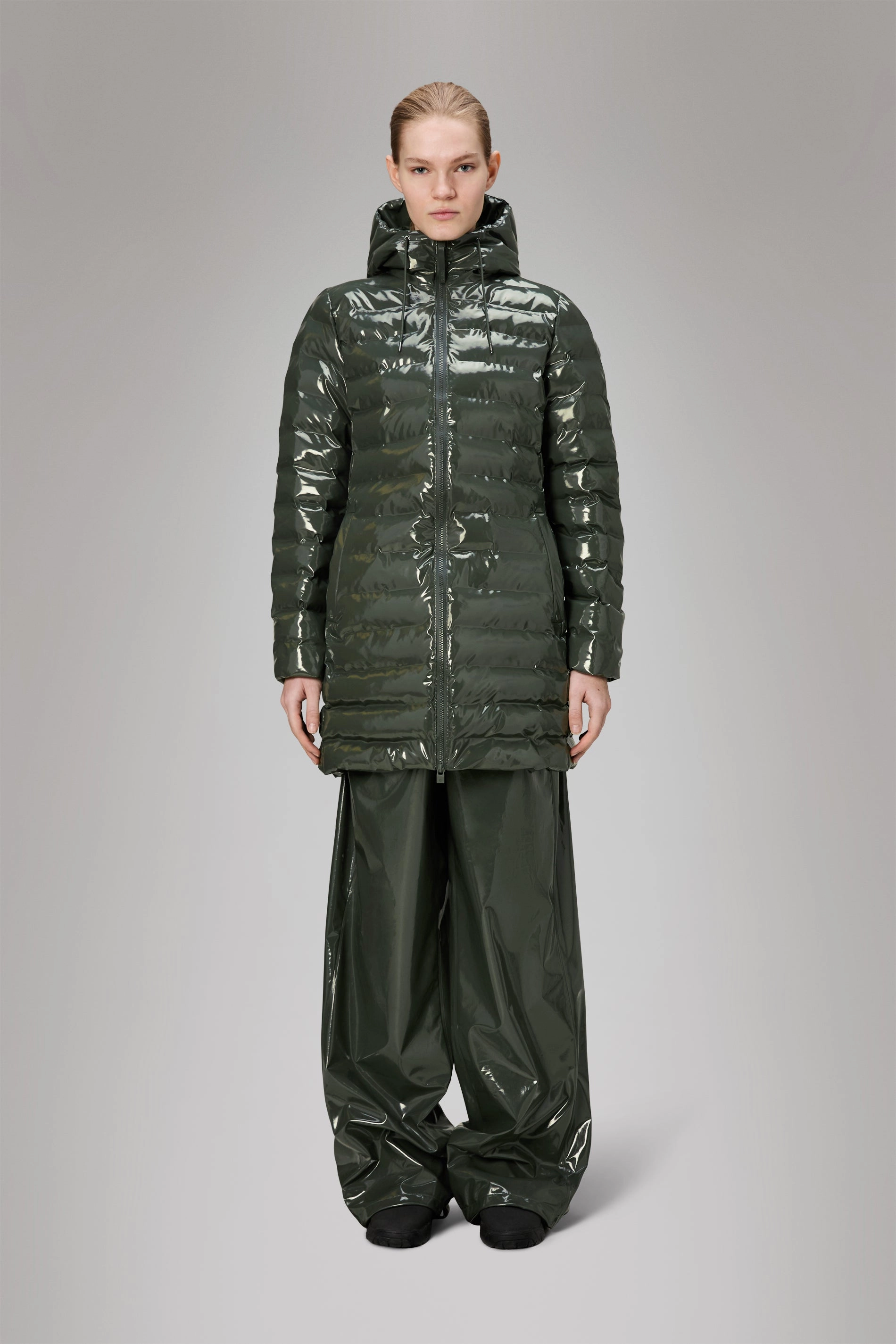 Lohja Long Puffer Curve Jacket Temperature control