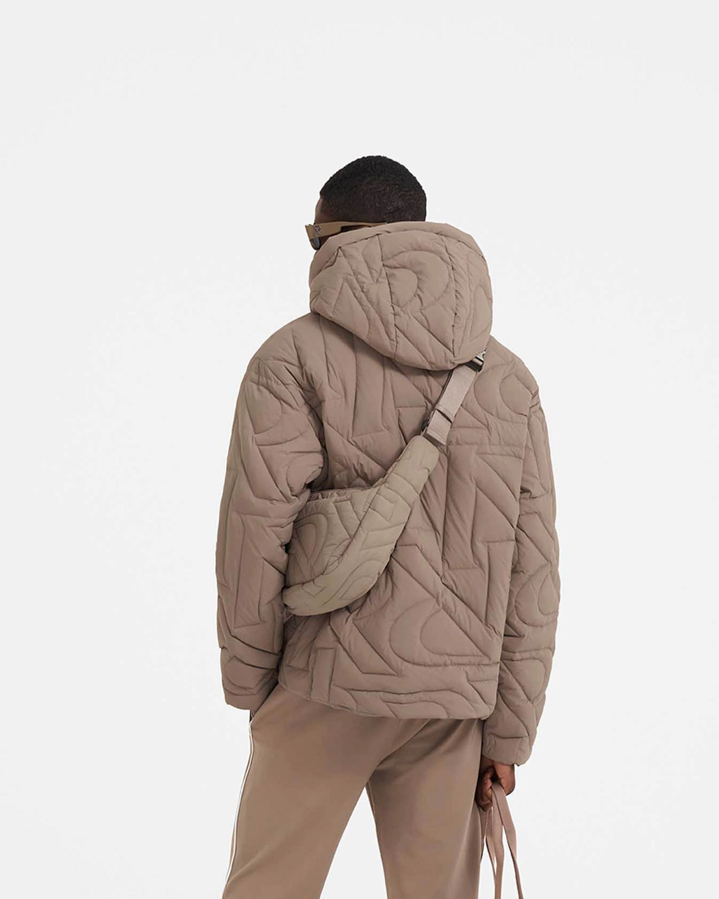 Initial Lightweight Hooded Jacket - Mushroom Quilted Lining Snag Proof Surface