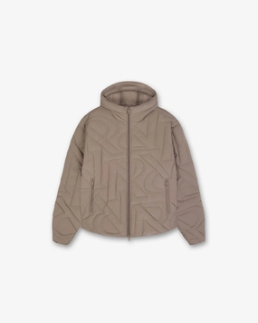 Stay Dry Interior ReflectiveDetails Initial Lightweight Hooded Jacket - Mushroom