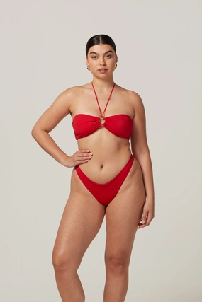 Fiji Bottom - Red Durable Reinforced Stitching