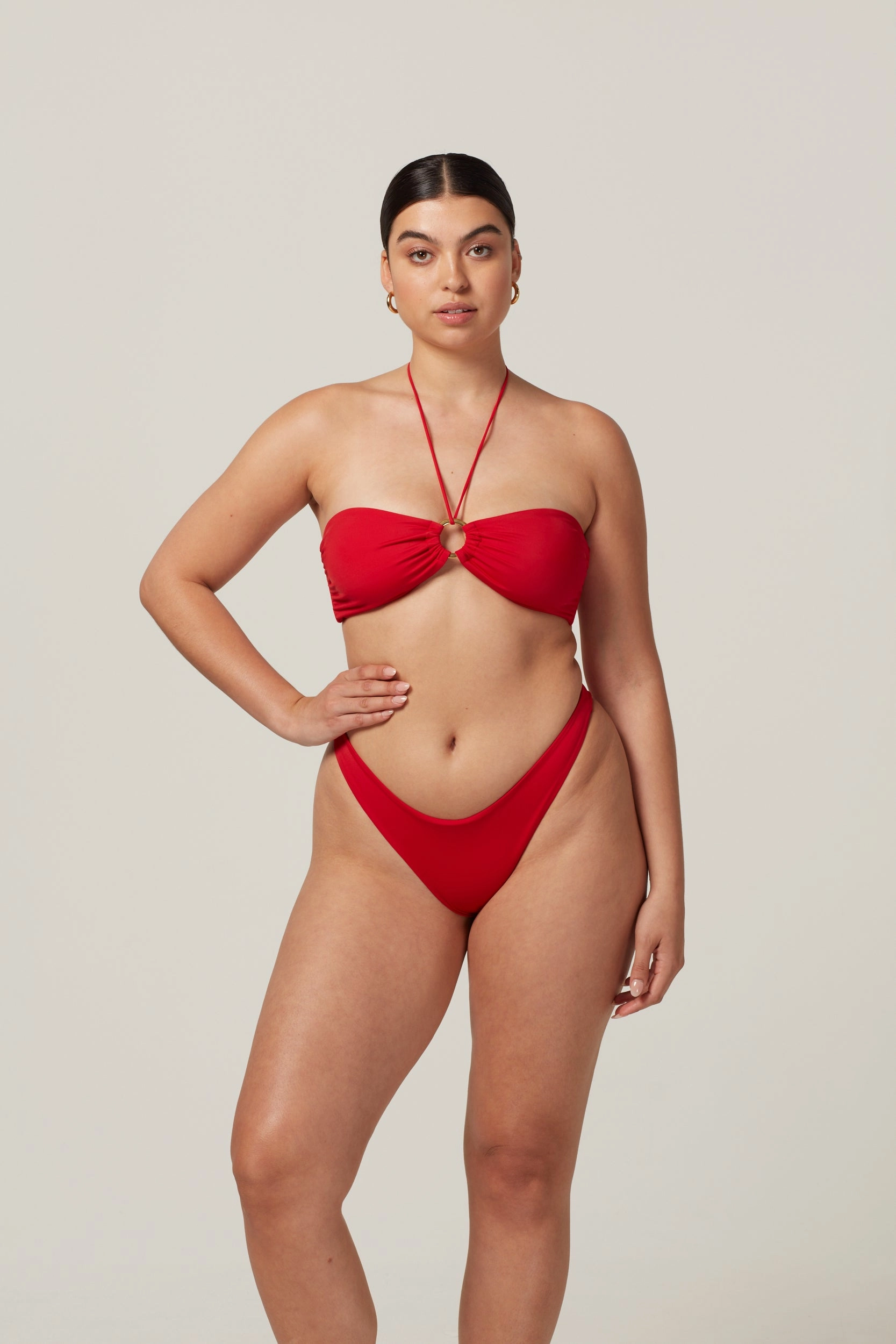 Fiji Bottom - Red Durable Reinforced Stitching