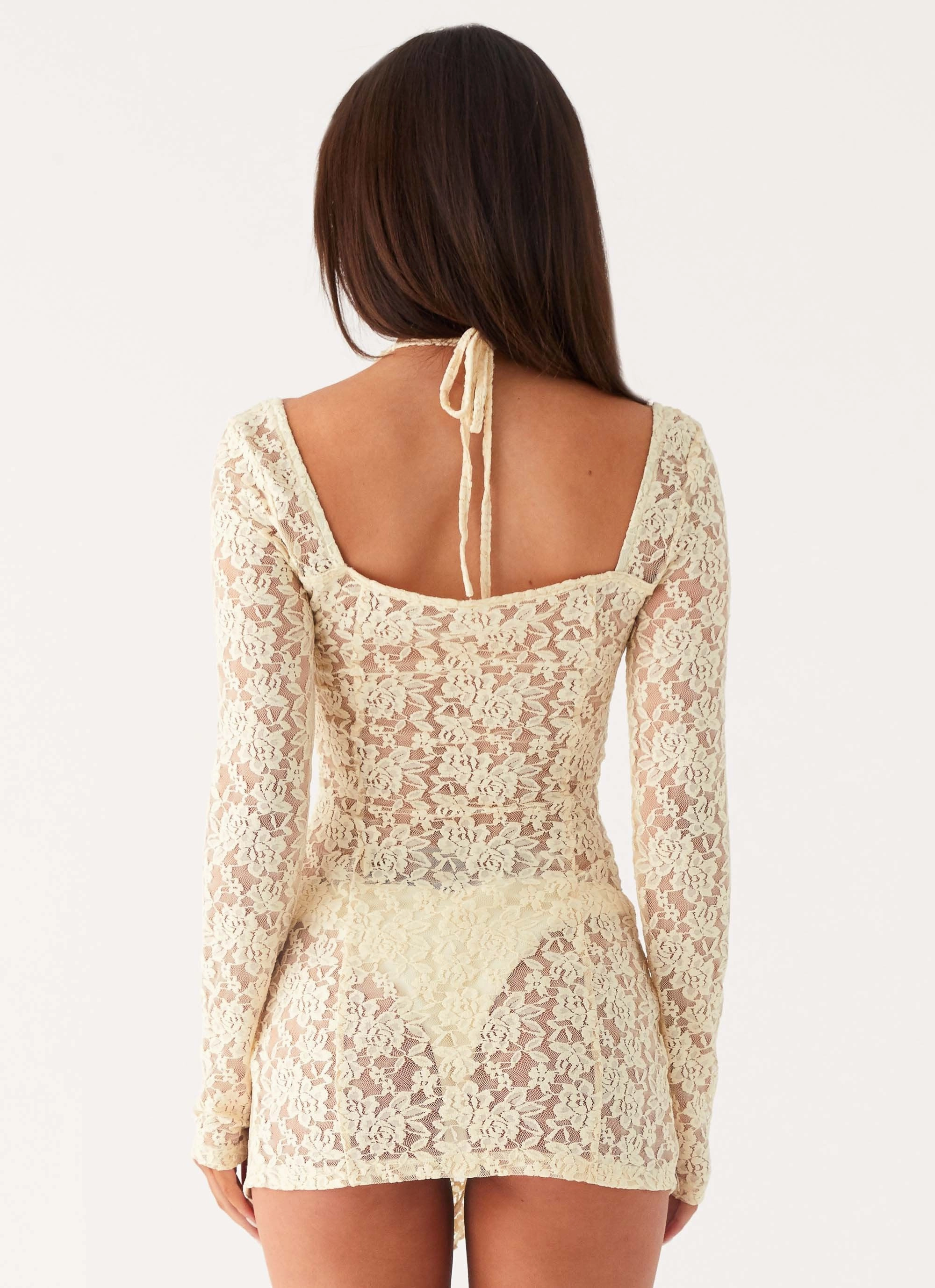 Comfortable and Flattering Rarri Lace Mini Dress - Ivory