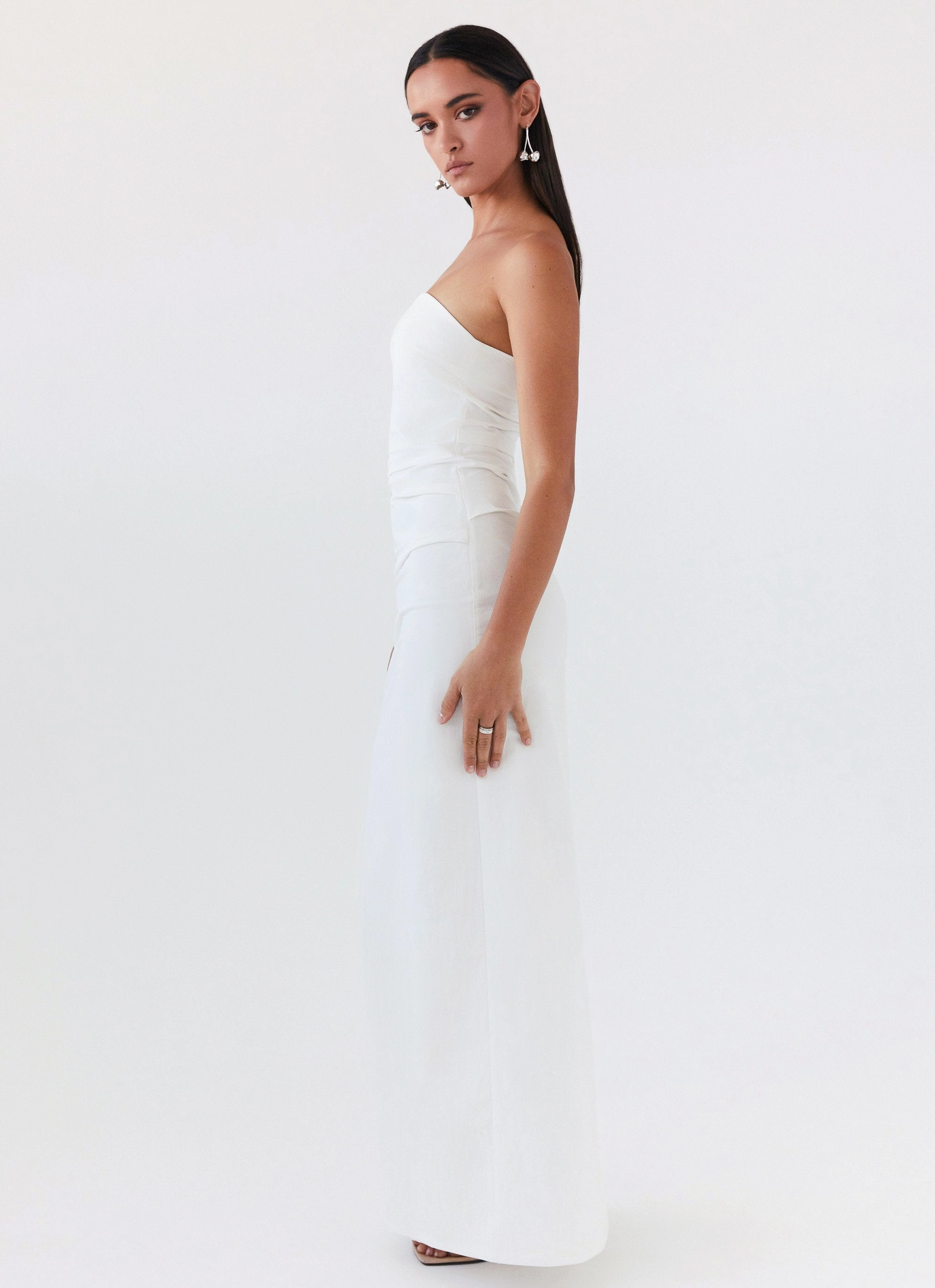 Danielle Strapless Maxi Dress - White Perfect Look