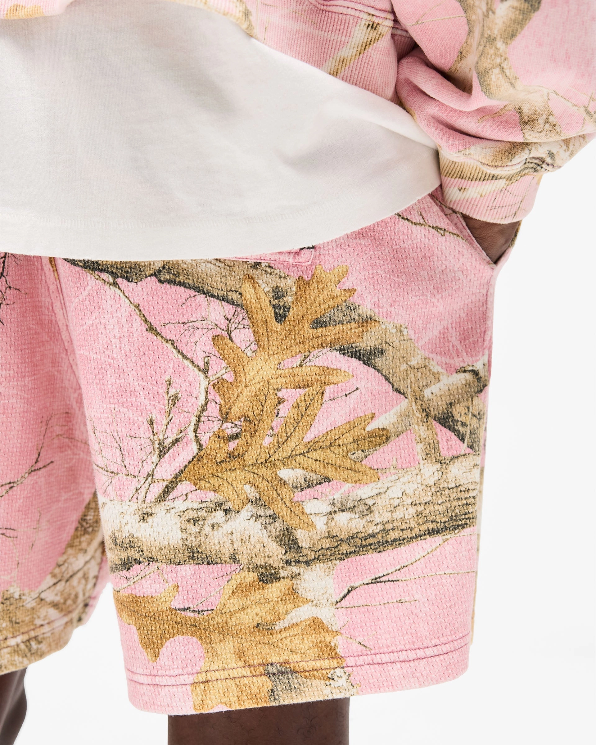 Realtree? Mesh Shorts- Washed Pink Camo Warm Days semi-formal look