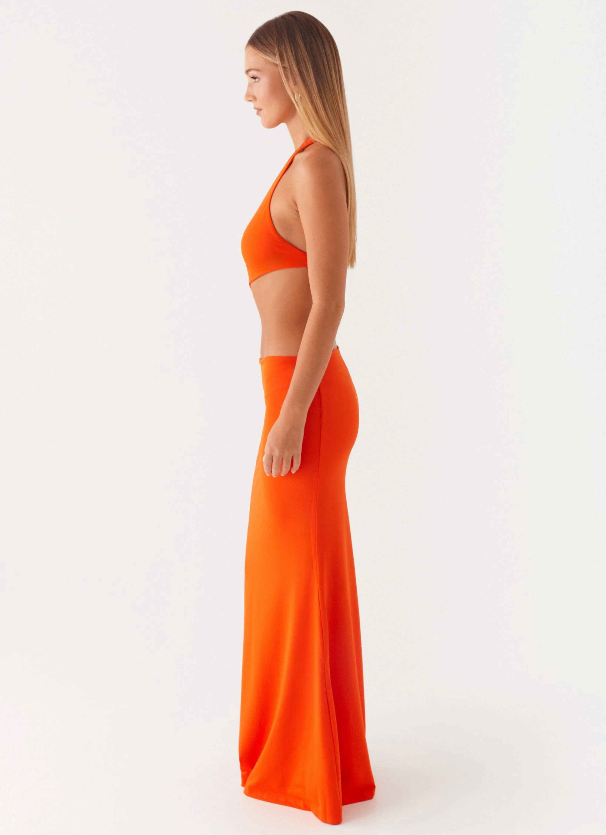 Reasons To Stay Cut Out Maxi Dress - Orange Shade Glow