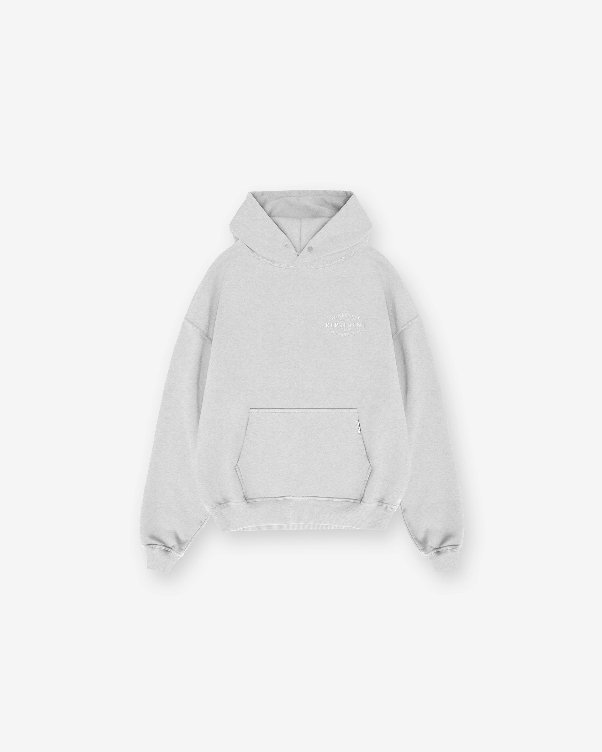 Handsome Finish Performance Style Represent Owners Club Stamp Hoodie - Ash Grey