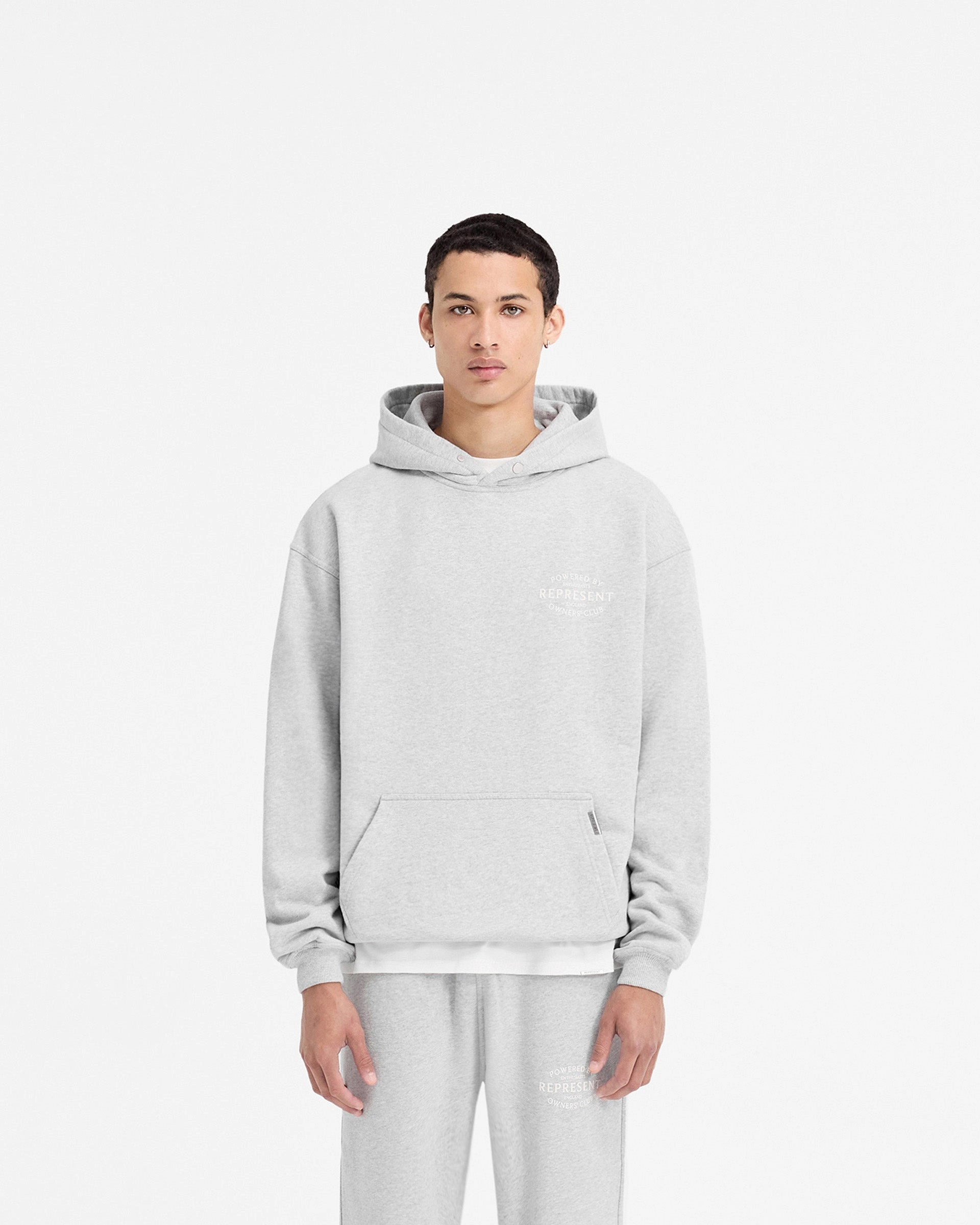Relaxed Wear Represent Owners Club Stamp Hoodie - Ash Grey