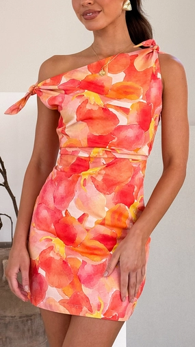 Ebbe Mini Dress - Pink Floral Abrasion-resistant Color Pop